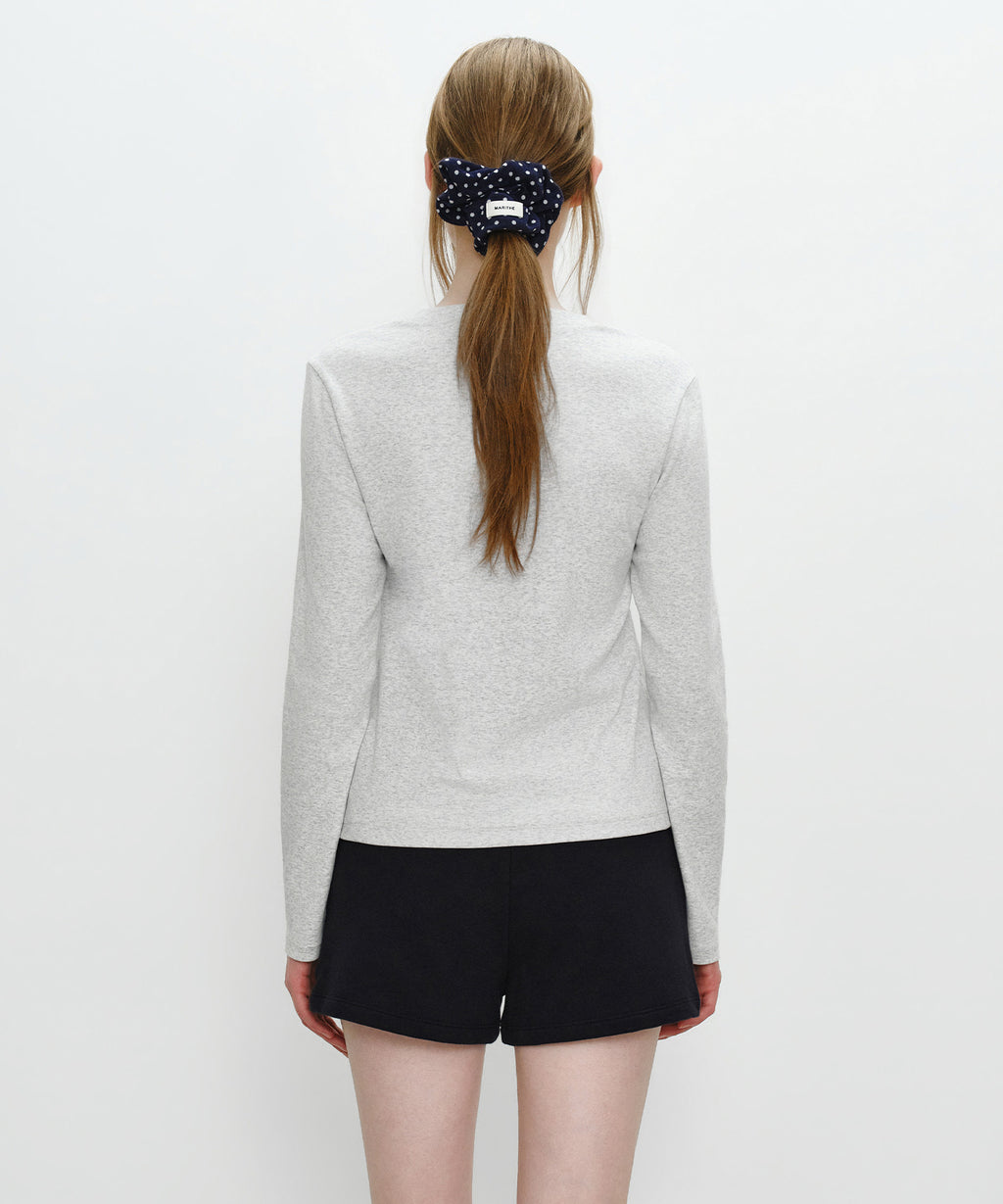 Marithe & Francois Girbaud - Basic Long Sleeve (Light Heather Gray) product image 3 | TRAB K-Fashion Australia