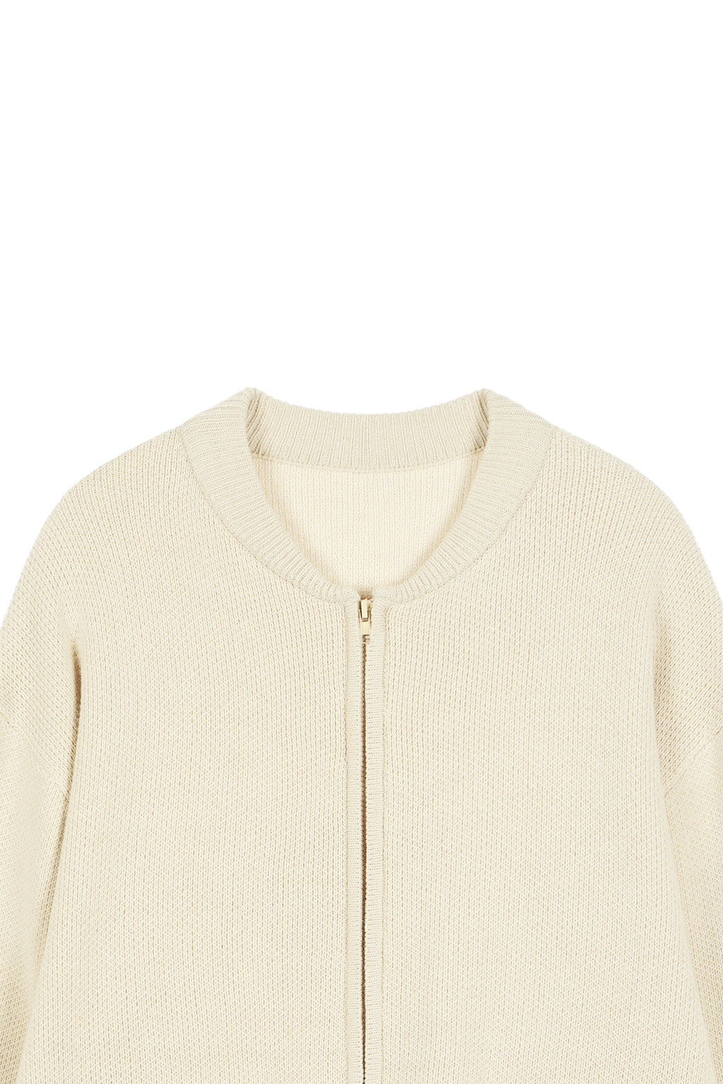 Deinet - D Jacquard Long Knit Zip-Up (Beige) product image 18 | TRAB K-Fashion Australia