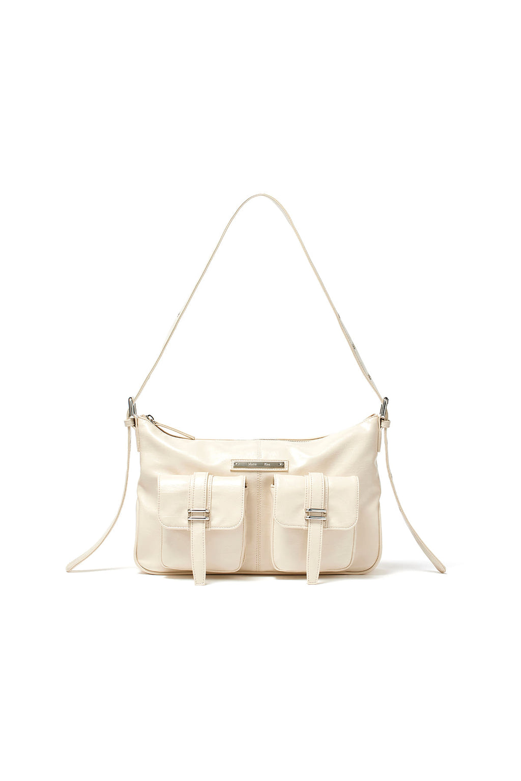 Matin Kim - Double Pocket Shoulder Bag (Cream) product image 1 | TRAB K-Fashion Australia