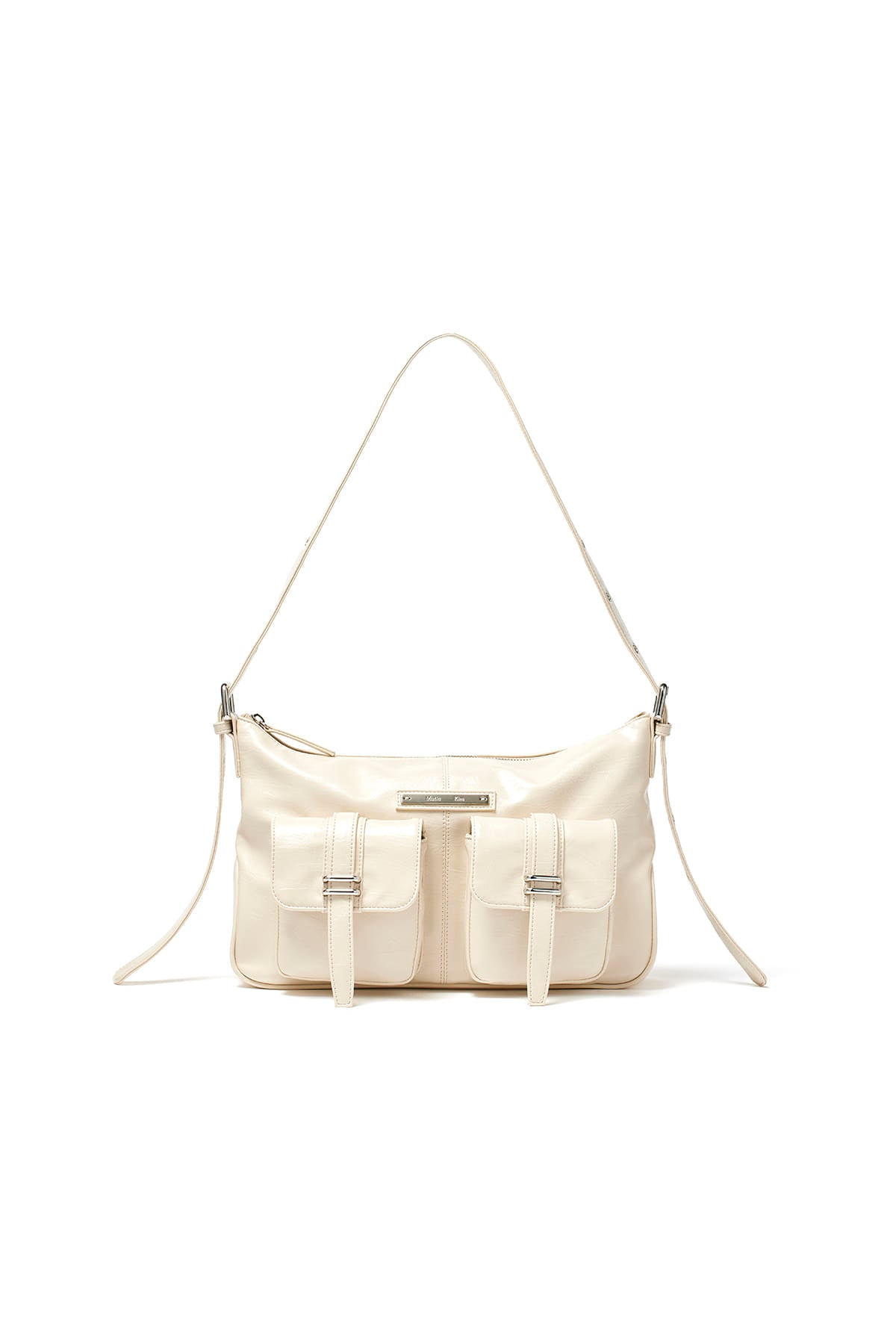 Matin Kim - Double Pocket Shoulder Bag (Cream) product image 1 | TRAB K-Fashion Australia