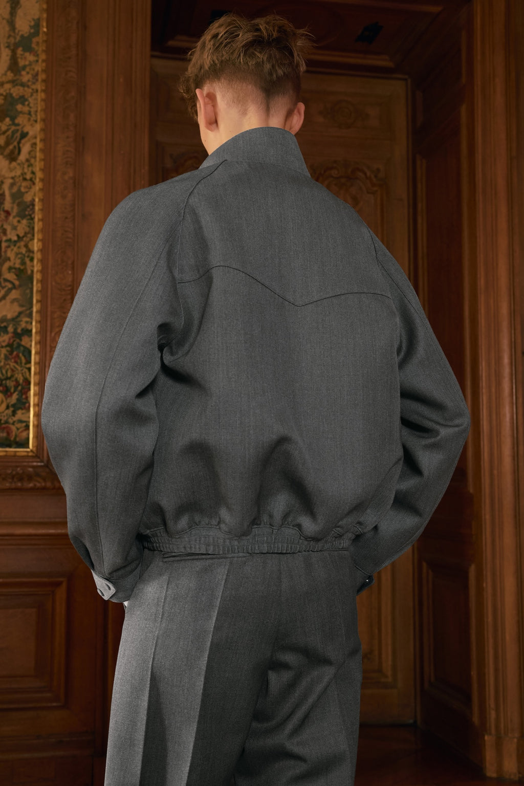 STU - High Neck Zip-up Wool Jacket (Grey) product image 18 | TRAB K-Fashion Australia