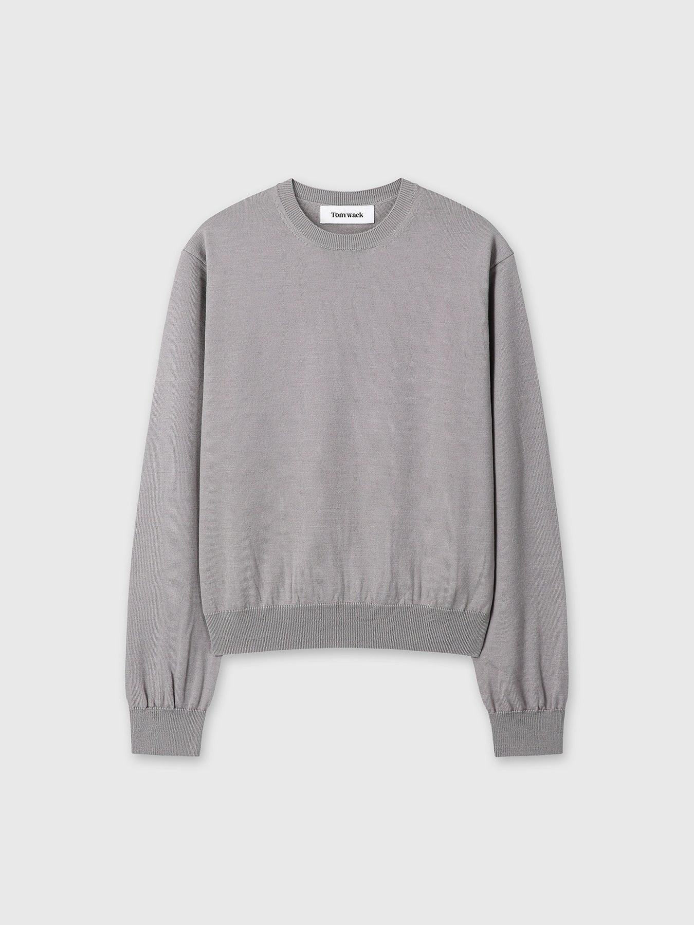 Tonywack - Spring Wool Crew Neck Knit (Pale Grey) product image 9 | TRAB K-Fashion Australia