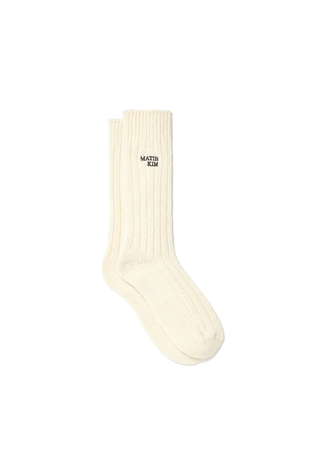 Matin Kim - Wool Blend Crew Socks (Ivory) product image 2 | TRAB K-Fashion Australia