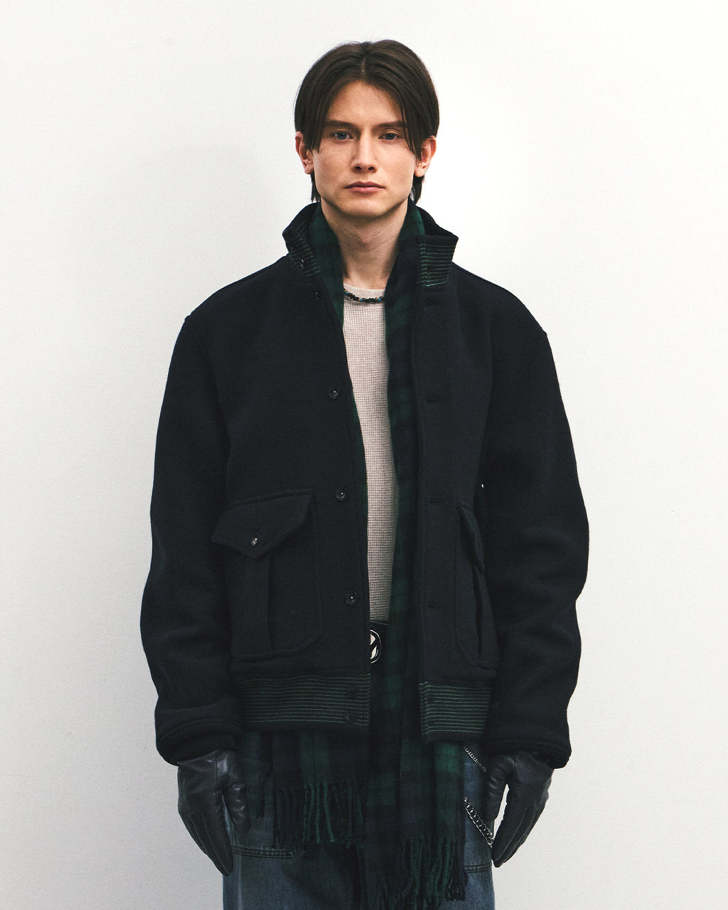 Eastlogue - Tender Blouson Jacket (D.navy Wool) product image 2 | TRAB K-Fashion Australia