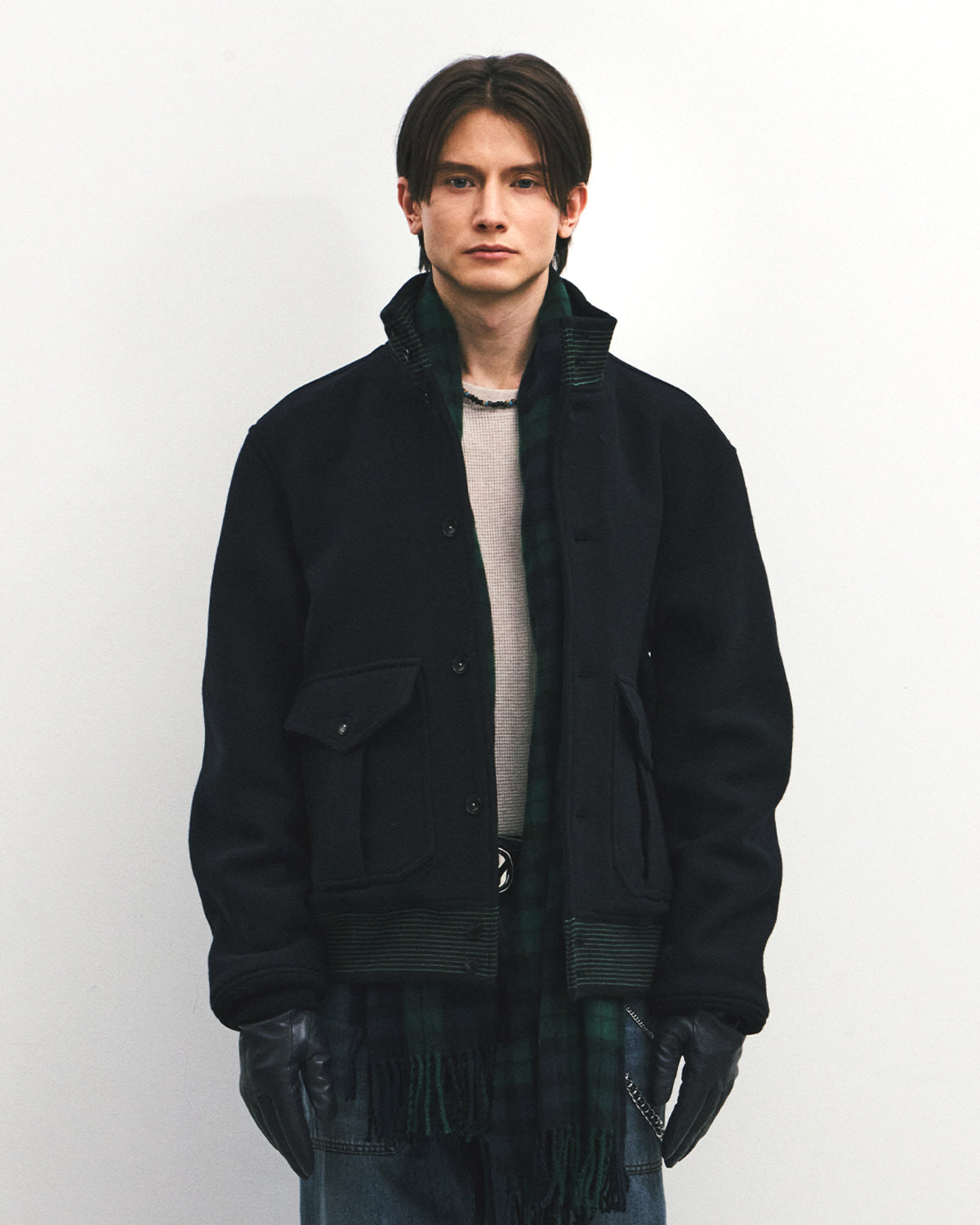 Eastlogue - Tender Blouson Jacket (D.navy Wool) product image 2 | TRAB K-Fashion Australia