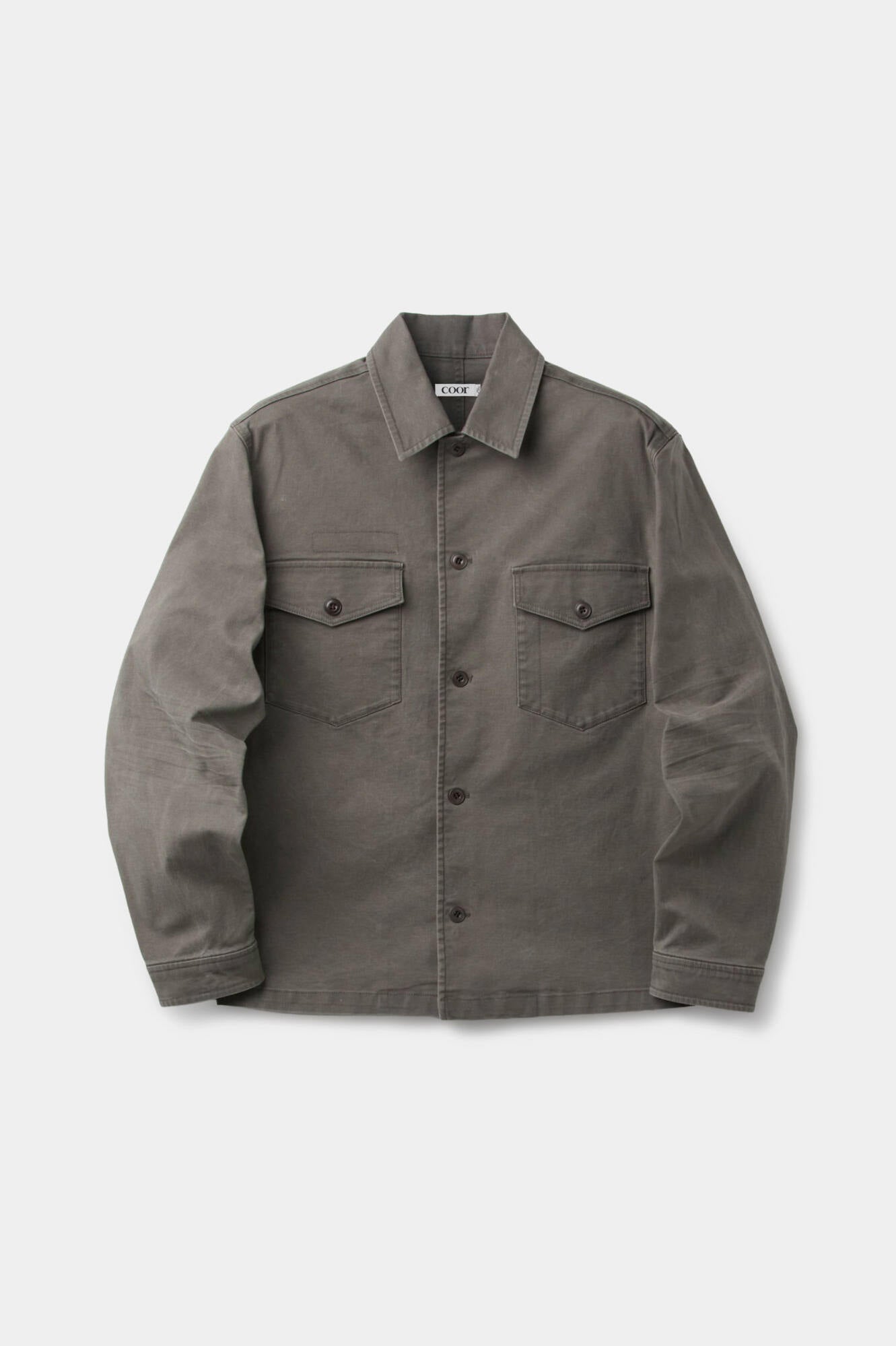 Coor - Garment Washed Fatigue Shirt (Washed Khaki) product image 1 | TRAB K-Fashion Australia