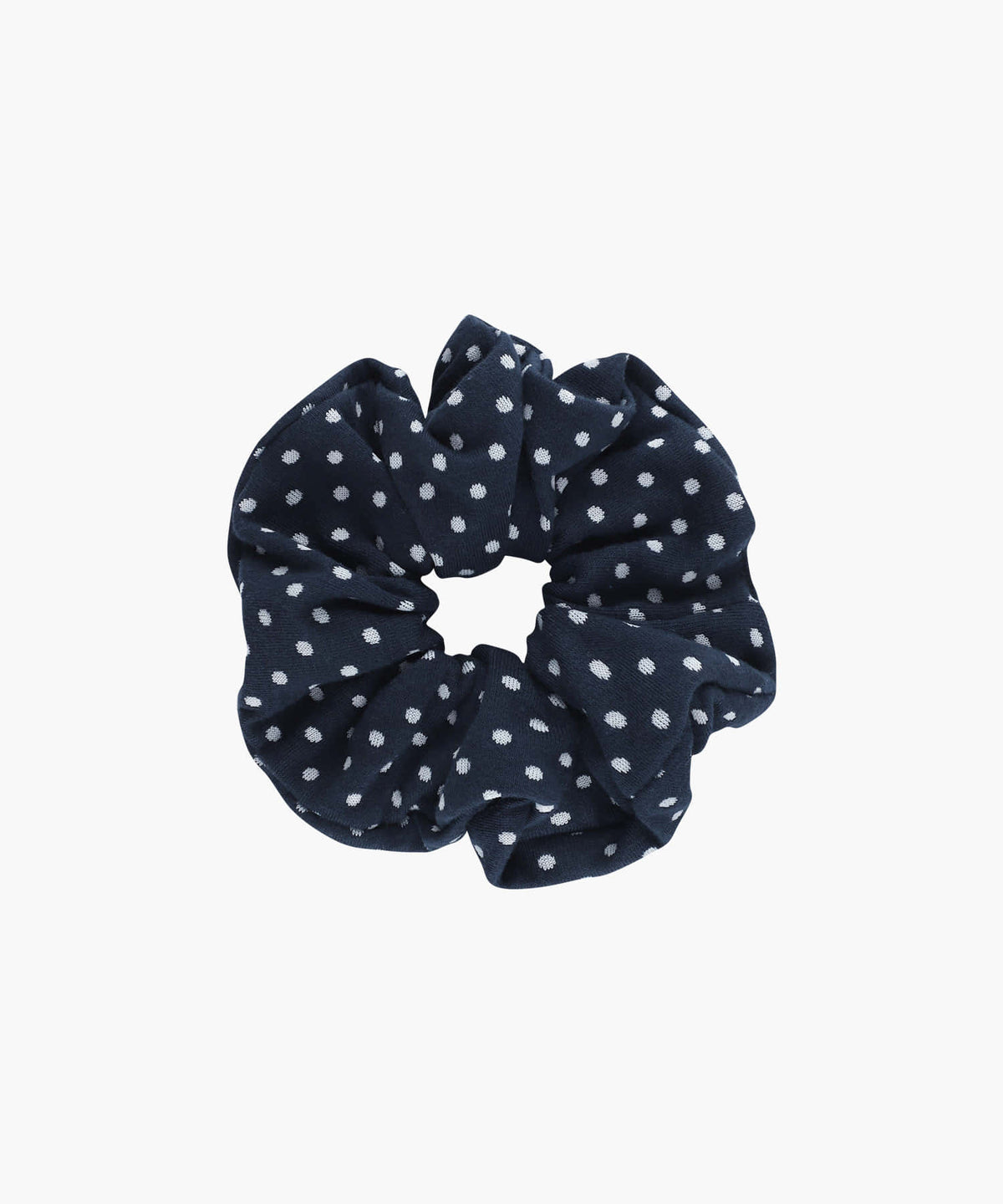 Marithe & Francois Girbaud - Basic Cotton Scrunchie (Navy Dot) product image 2 | TRAB K-Fashion Australia