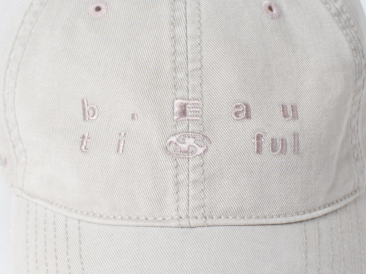 San San Gear - San San X B.E Washed Ball Cap (Light Grey) product image 3 | TRAB K-Fashion Australia