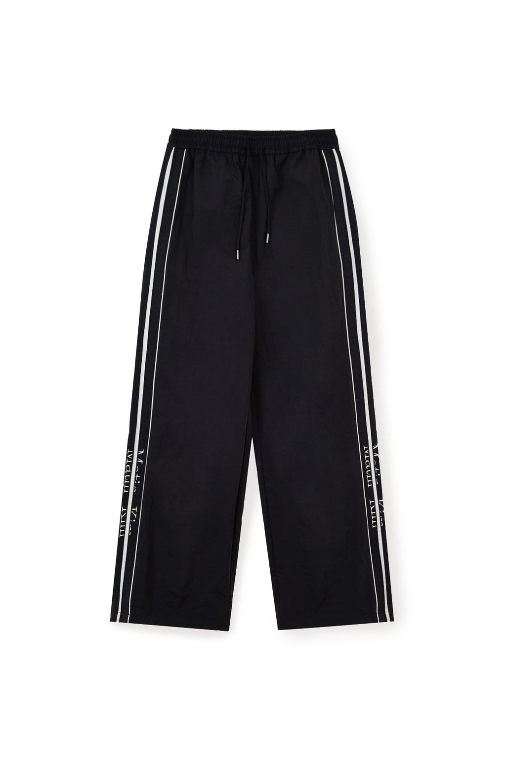 Matin Kim - Side Logo Wide Track Pants (Black) product image 2 | TRAB K-Fashion Australia