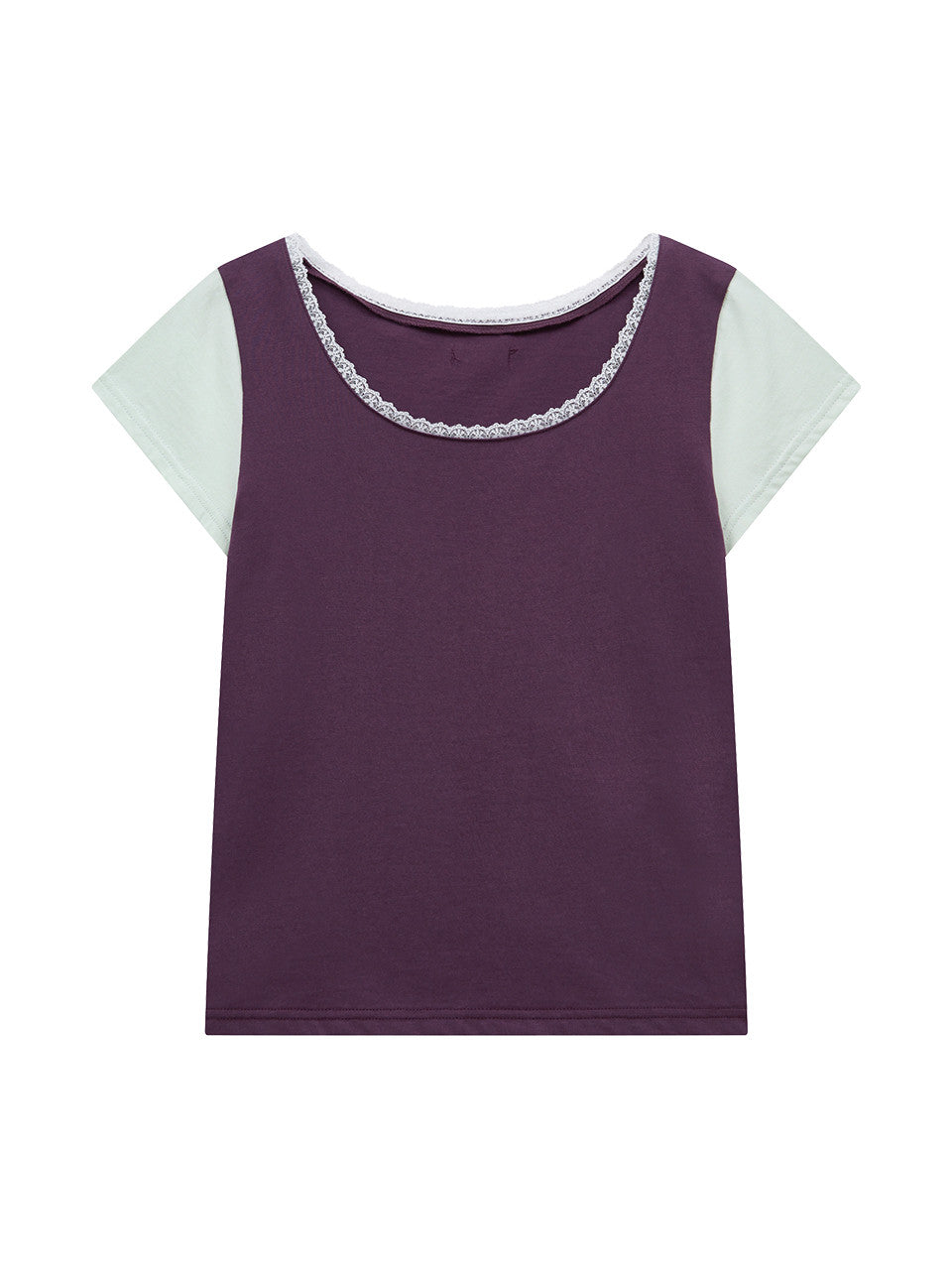 Margarin Fingers - Lace Color Point T-Shirt (Purple) product image 2 | TRAB K-Fashion Australia