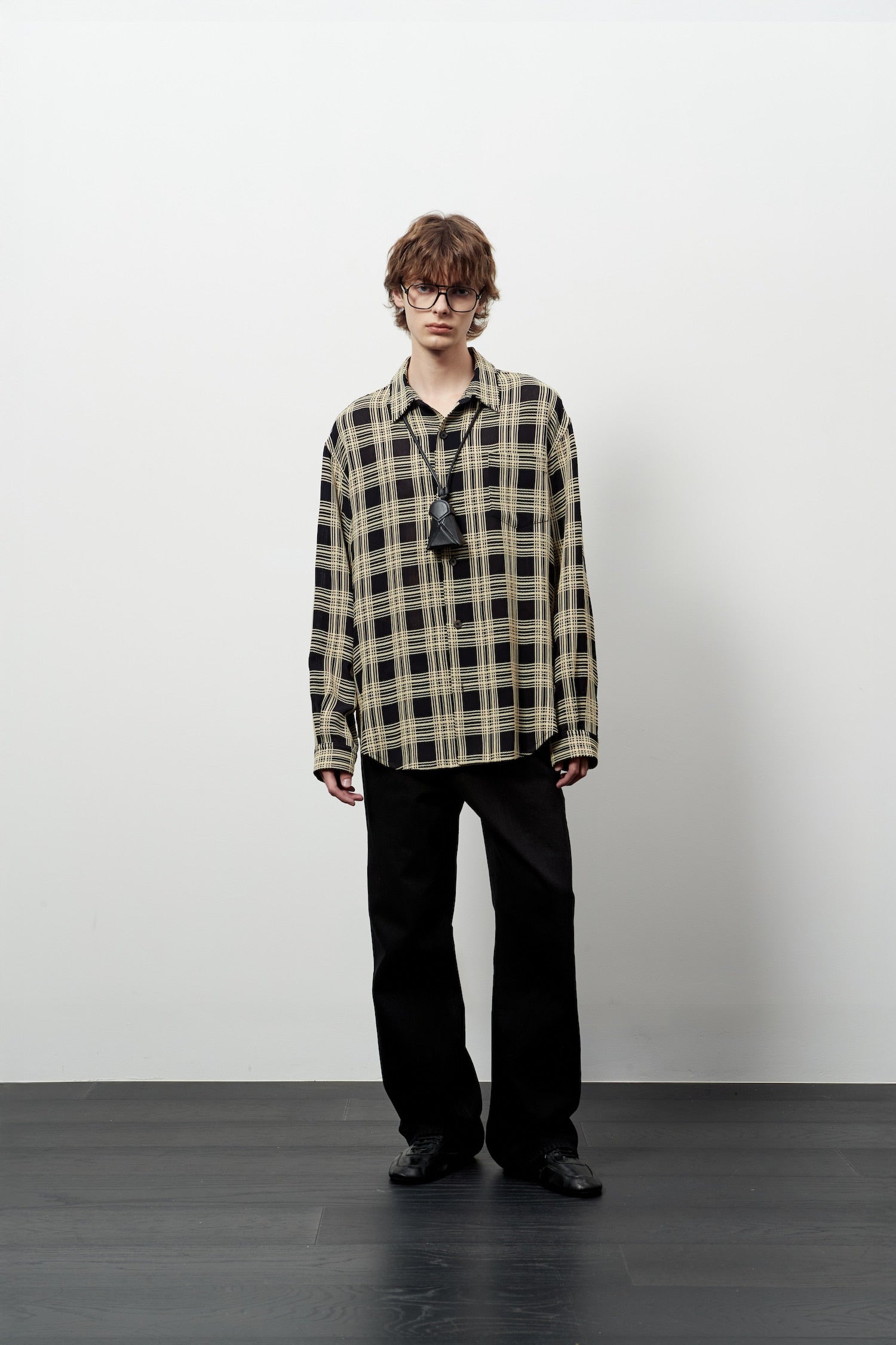 Stu - Weaved Check Shirt (Black) product image 5 | TRAB K-Fashion Australia