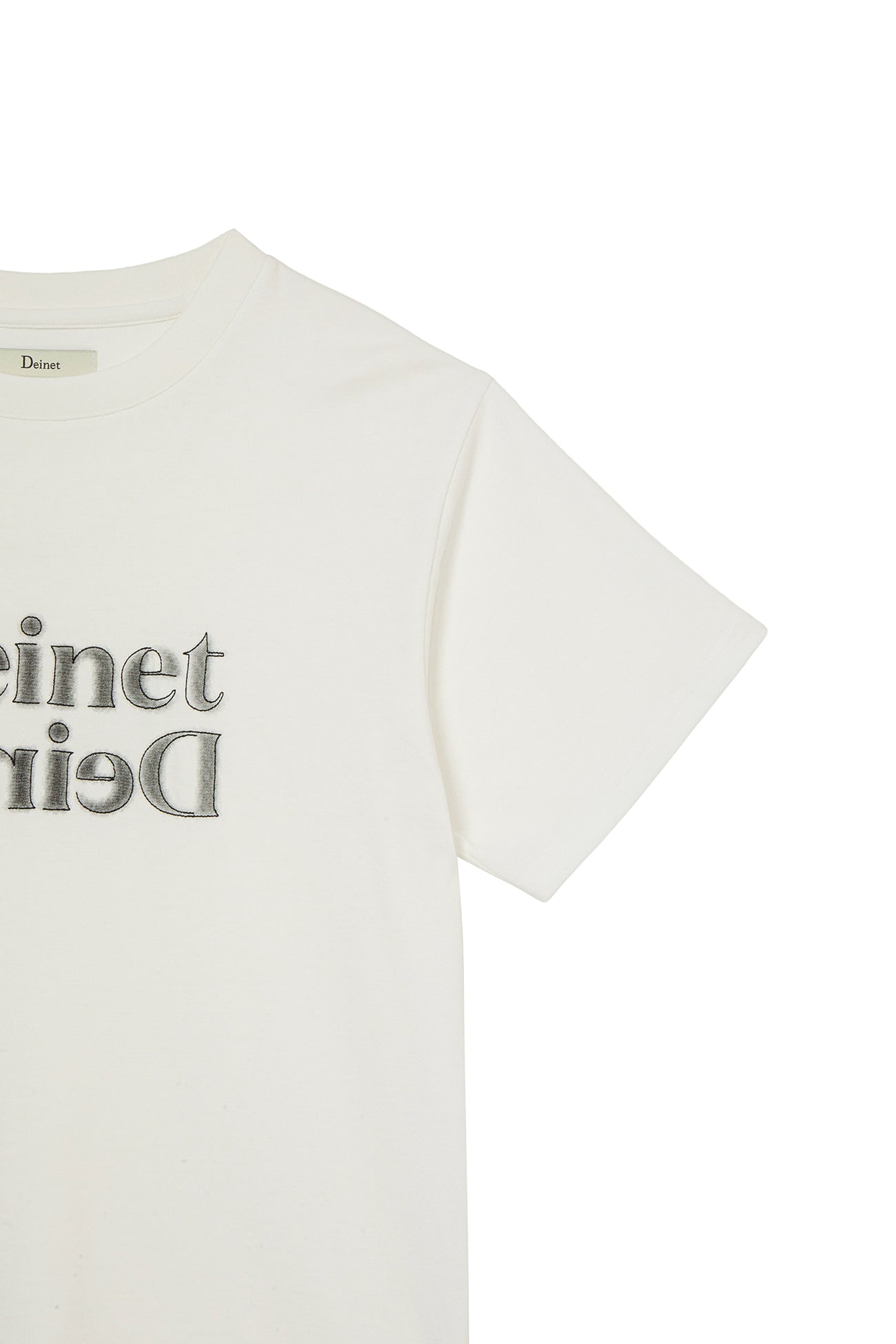 Deinet - Brushed Stitch Point Regular T-Shirt (White) product image 4 | TRAB K-Fashion Australia