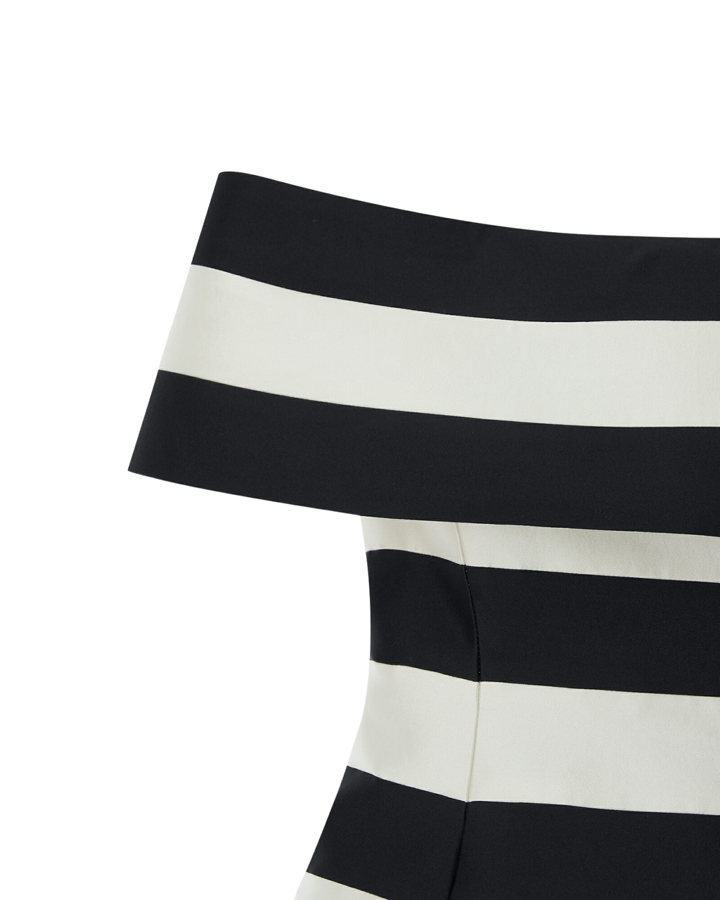 Kimhe Kim - Striped Mikado Silk Bandeau Mini Dress (Black/Ivory) product image 8 | TRAB K-Fashion Australia