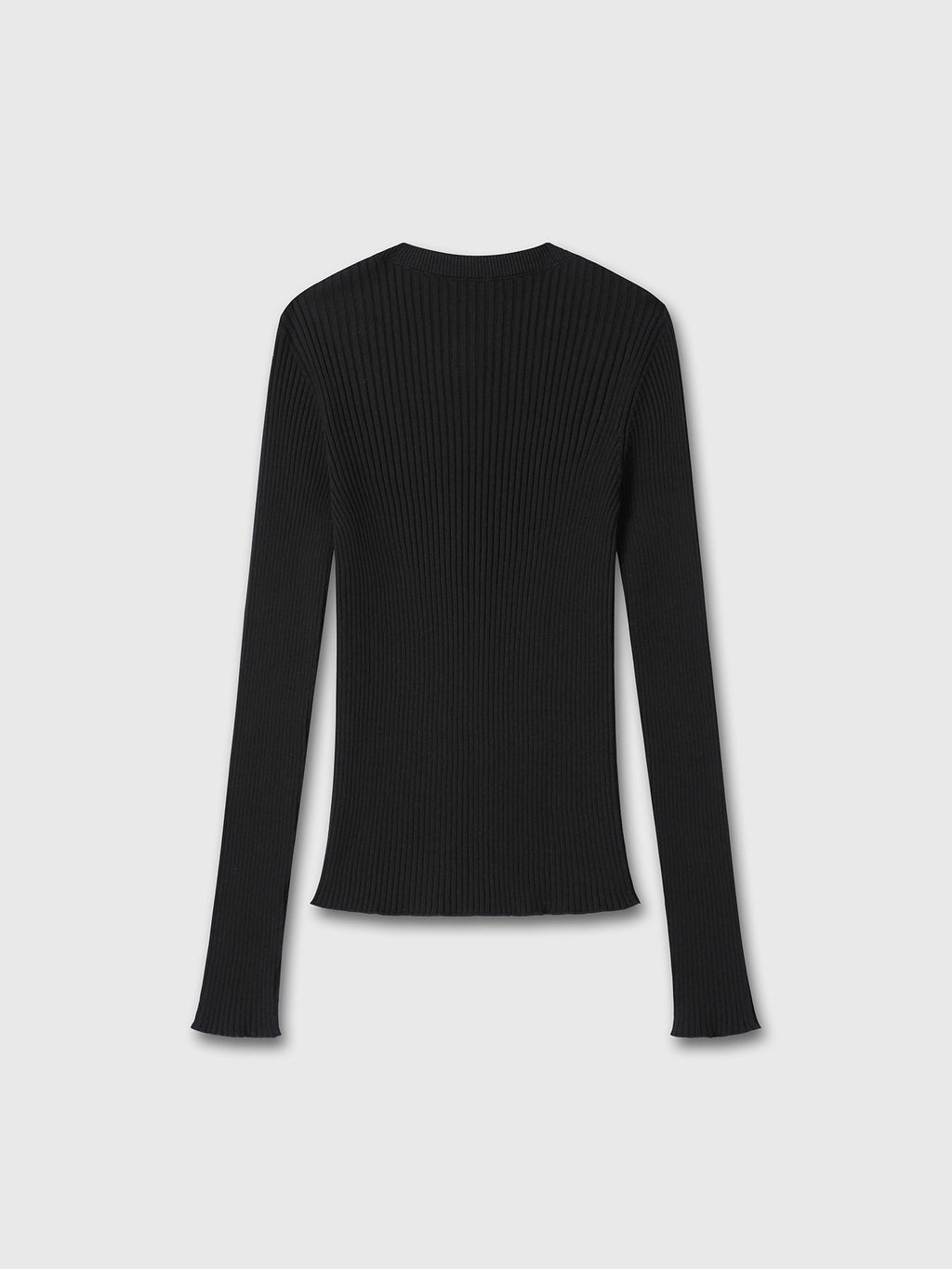 Tonywack - Silk Cotton Ribbed Button Cardigan (Black) product image 10 | TRAB K-Fashion Australia