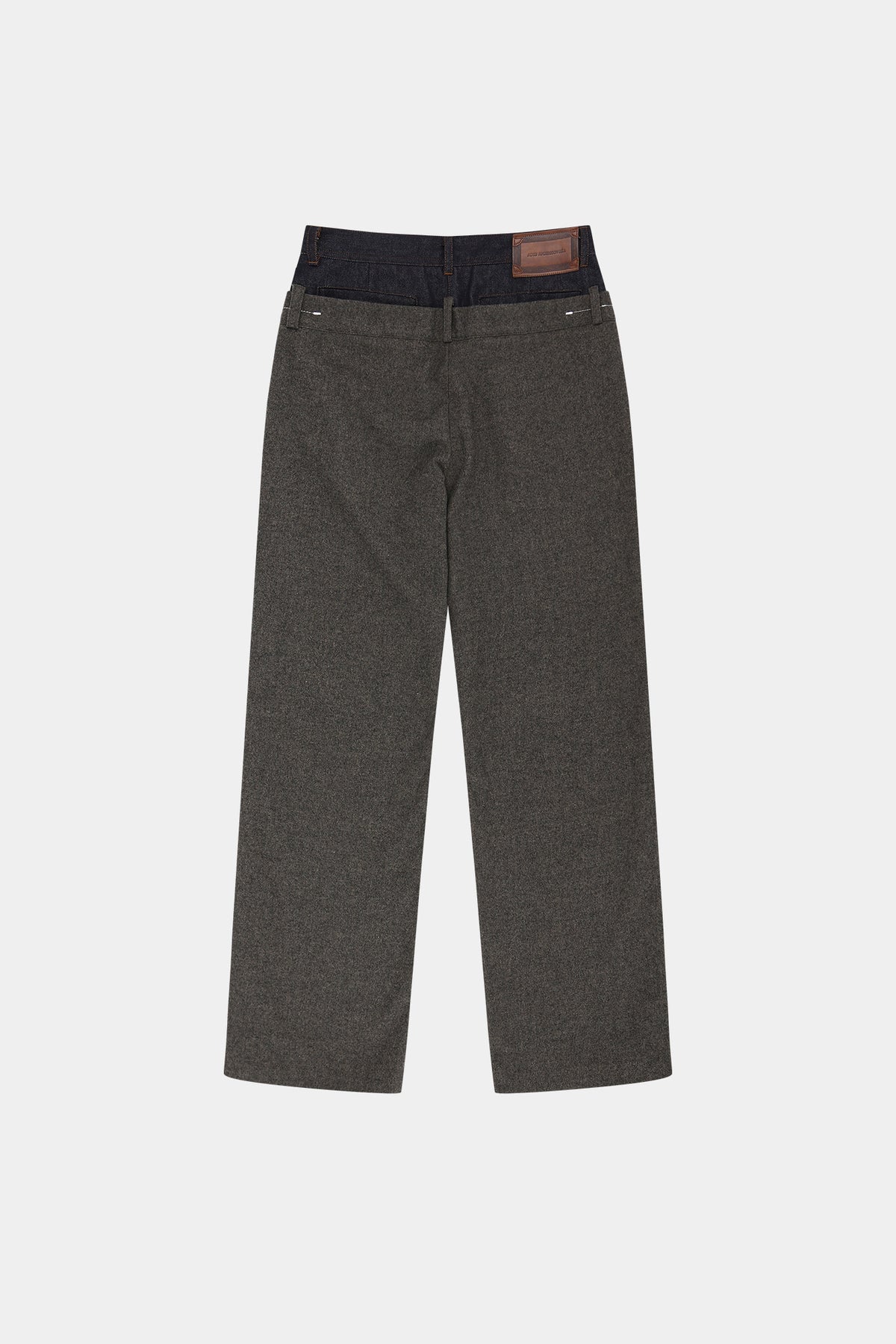 Andersson Bell - Double Waist Denim Wool Trousers (Grey/Indigo) product image 13 | TRAB K-Fashion Australia