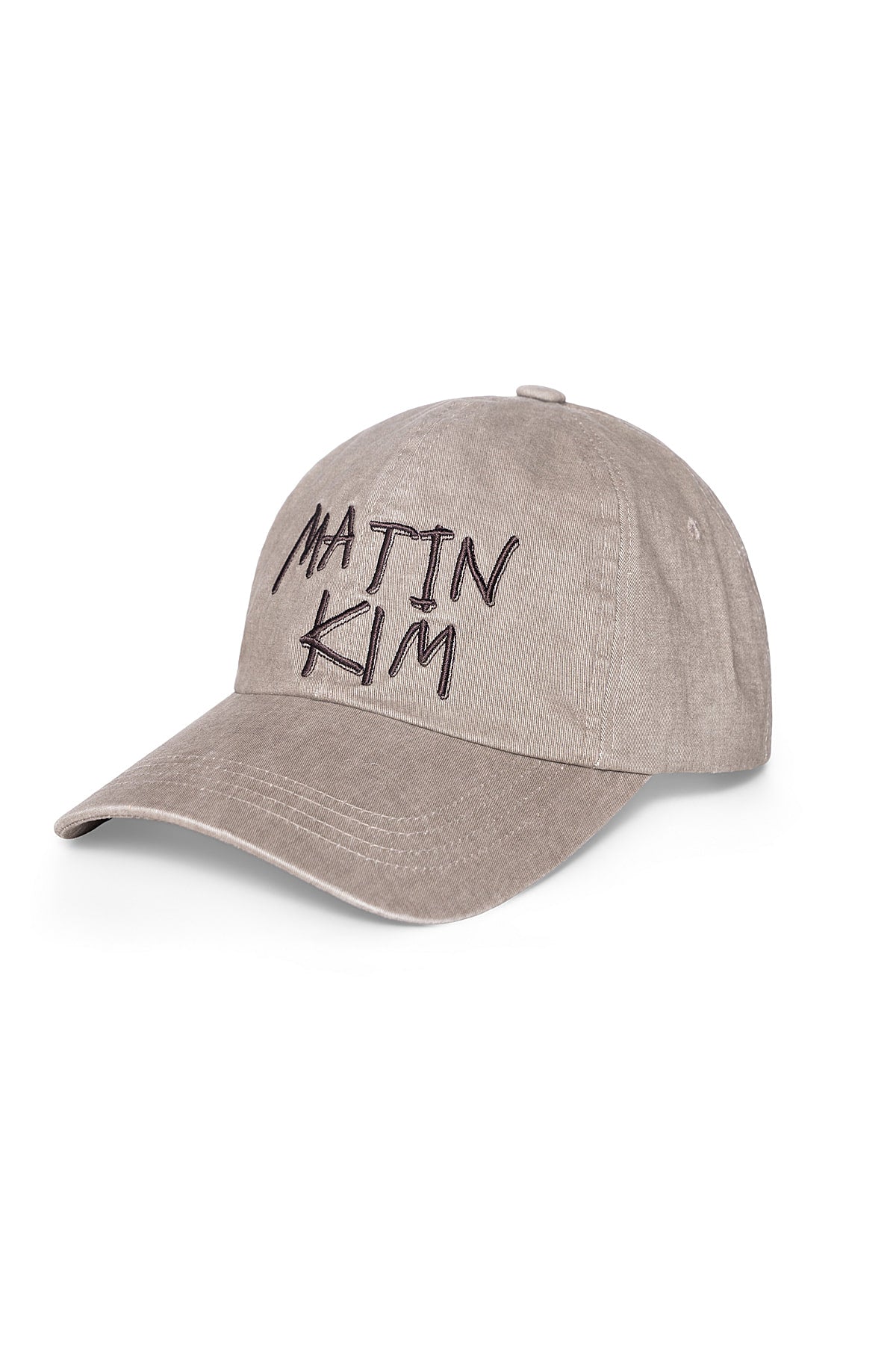 Matin Kim - Vintage Washed Graffiti Ball Cap (Khaki Brown) product image 2 | TRAB K-Fashion Australia