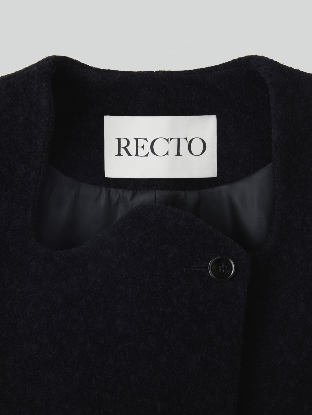 Recto - Rc Signature Curved Neck Long Jacket (Black) product image 12 | TRAB K-Fashion Australia