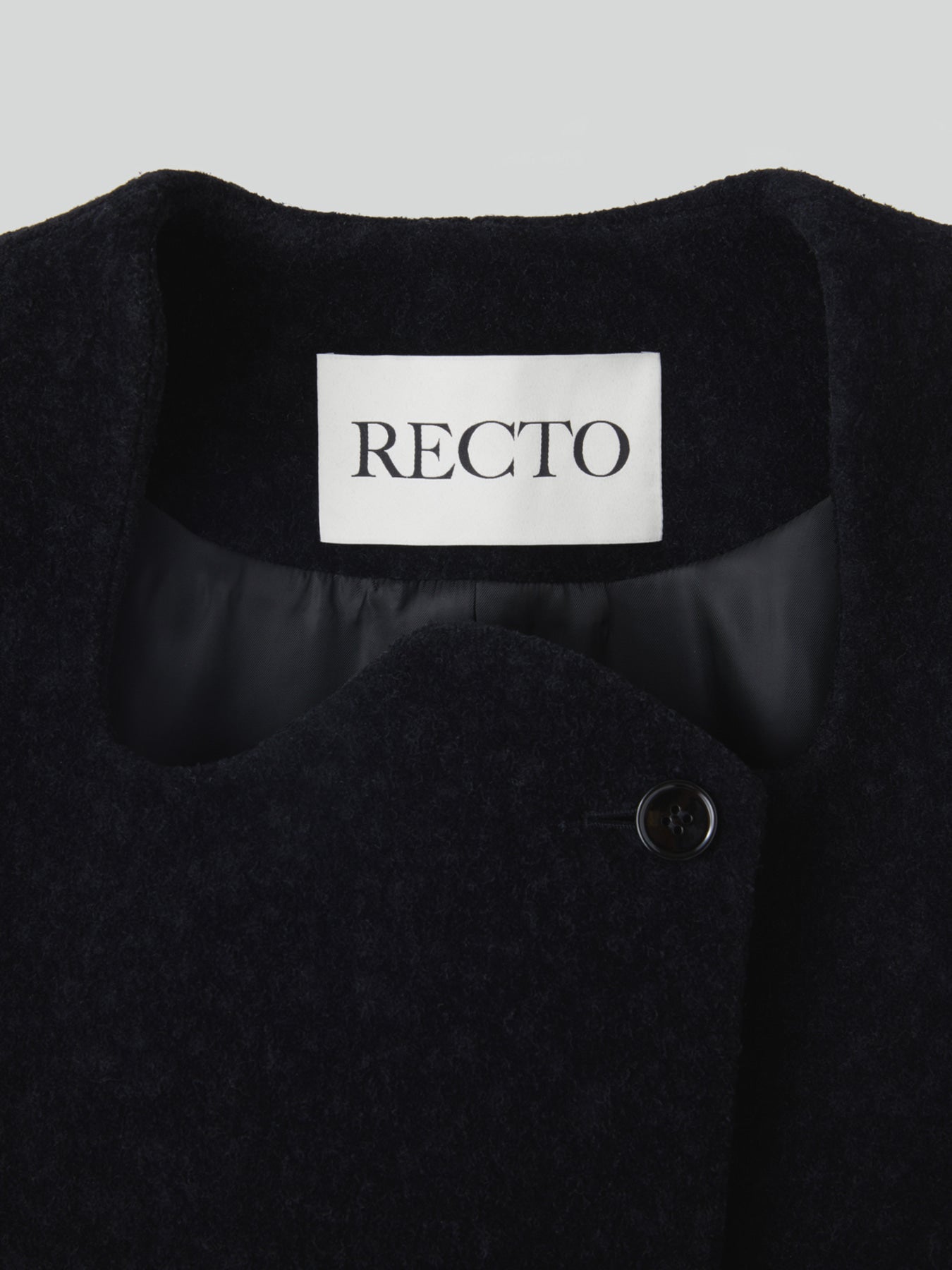Recto - Rc Signature Curved Neck Long Jacket (Black) product image 12 | TRAB K-Fashion Australia