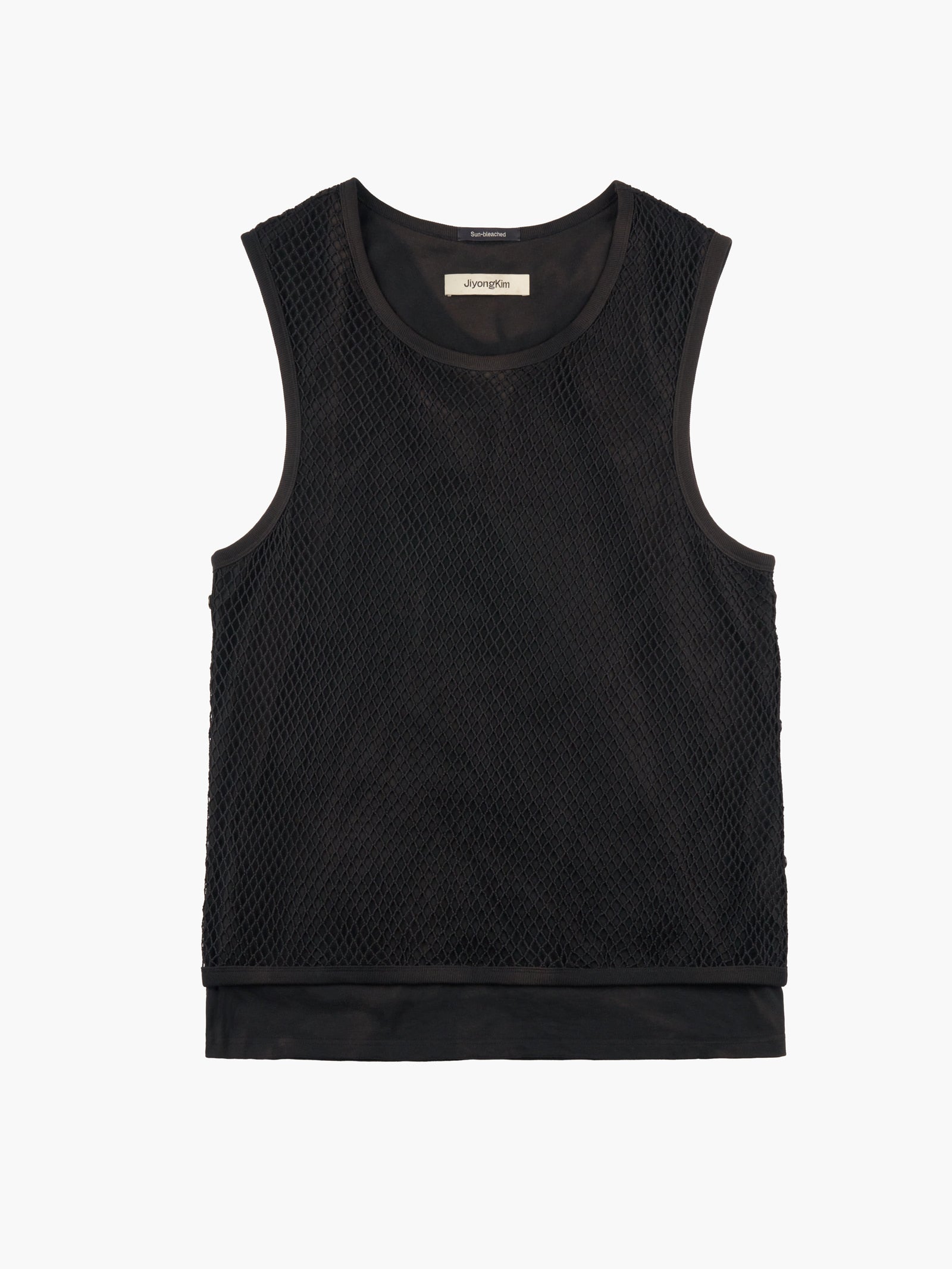 Jiyong Kim - Sun-Bleached Mesh Layered Sleeveless (Black) product image 6 | TRAB K-Fashion Australia