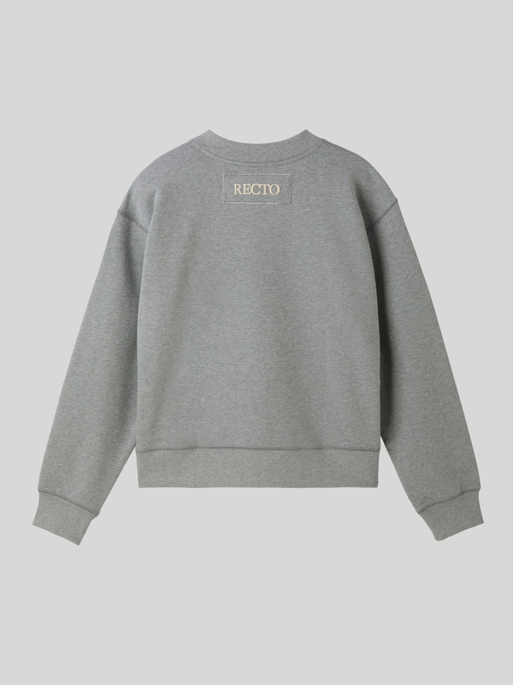 Recto - Back Logo V-Neck Sweatshirt (Melange Grey) product image 2 | TRAB K-Fashion Australia