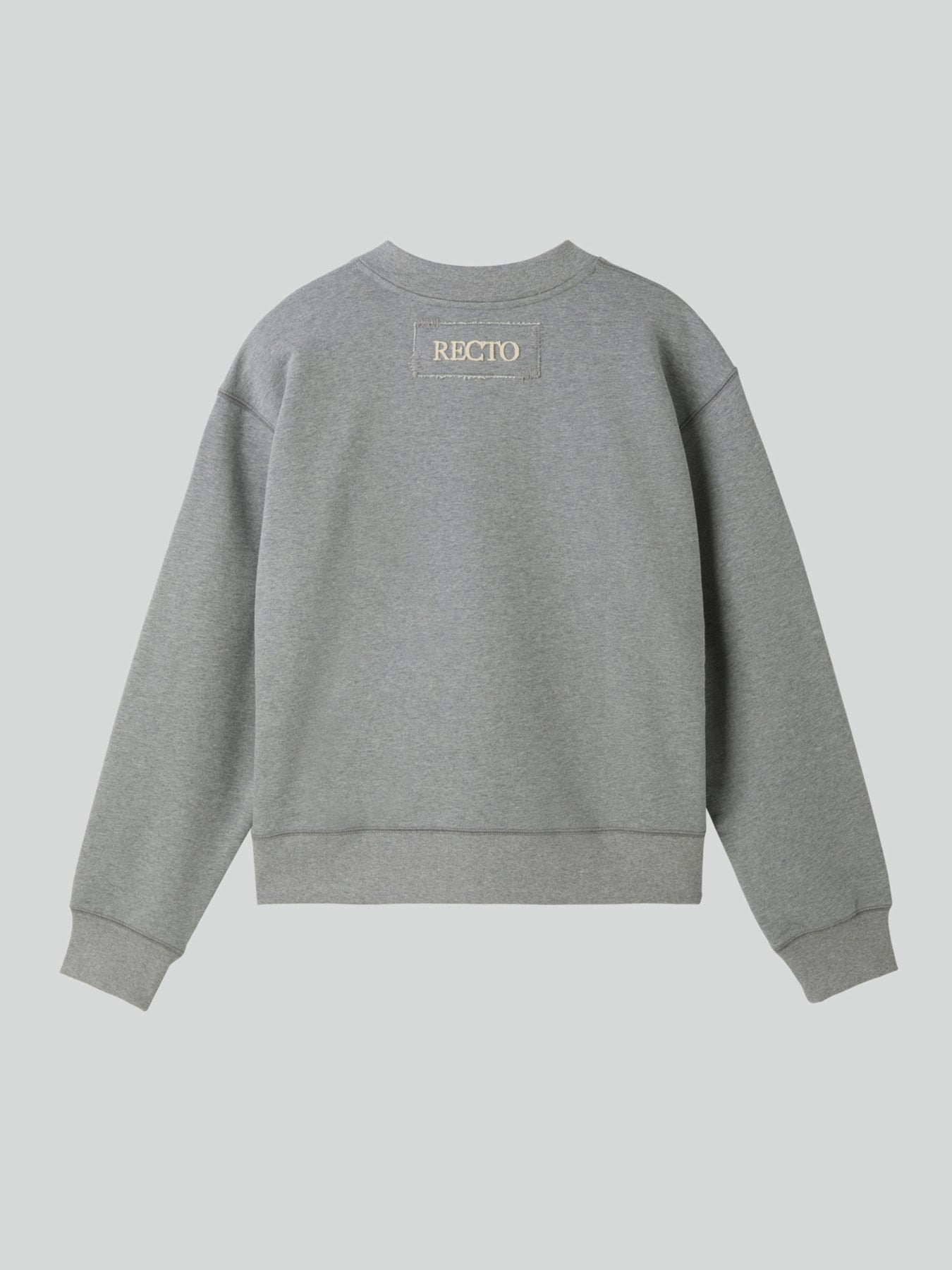 Recto - Back Logo V-Neck Sweatshirt (Melange Grey) product image 2 | TRAB K-Fashion Australia