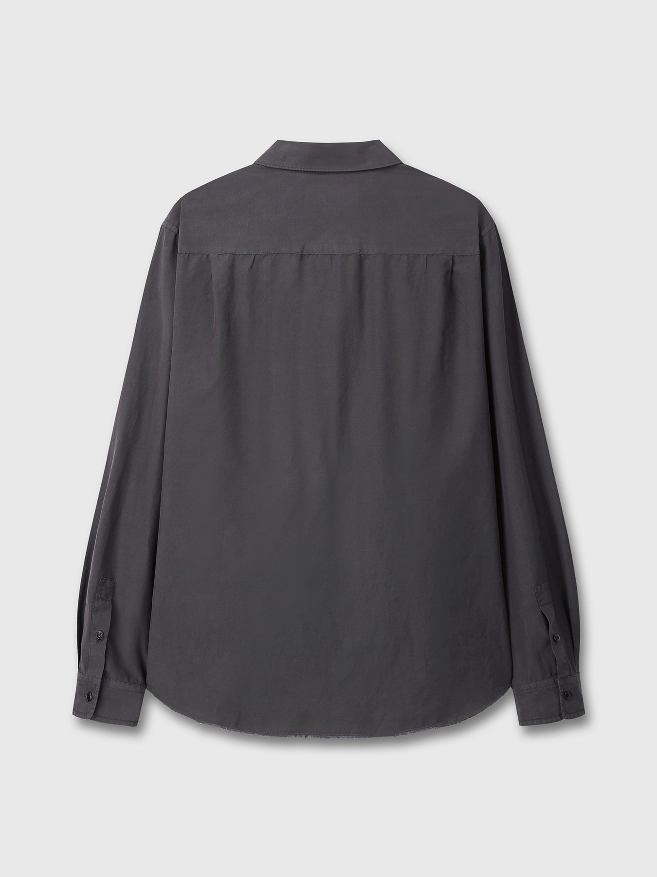 Tonywack - Silk Cotton Garment-Dyed Shirt (Faded Black) product image 7 | TRAB K-Fashion Australia