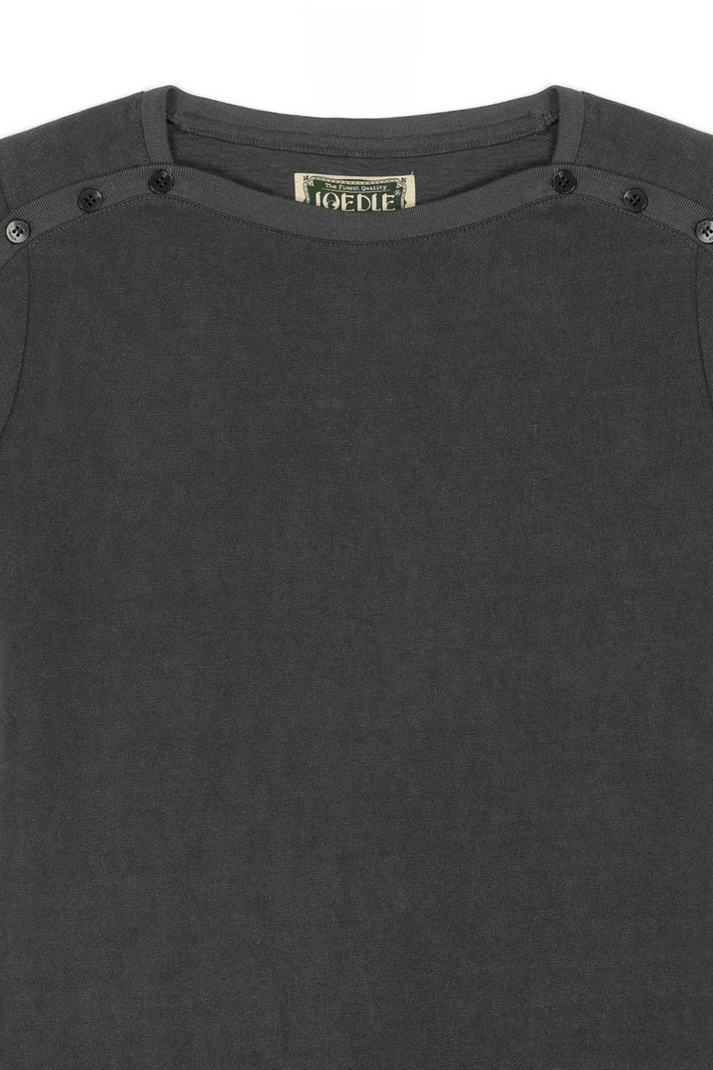 Ioedle - Tight-Button Boat Neck T-Shirt (Charcoal) product image 5 | TRAB K-Fashion Australia