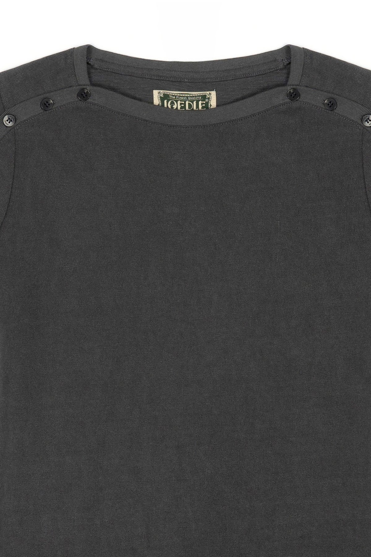 Ioedle - Tight-Button Boat Neck T-Shirt (Charcoal) product image 5 | TRAB K-Fashion Australia