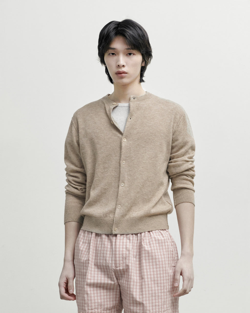 Brownyard - Soft Round Cardigan (Dark Beige) product image 1 | TRAB K-Fashion Australia