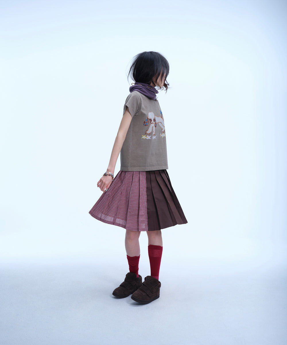 Coyseio - Triple Layer Pleated Skirt (Brown) product image 4 | TRAB K-Fashion Australia