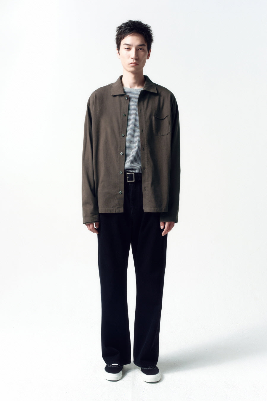 Insilence - Organic Cotton Jersey Shirt (Brown) product image 1 | TRAB K-Fashion Australia
