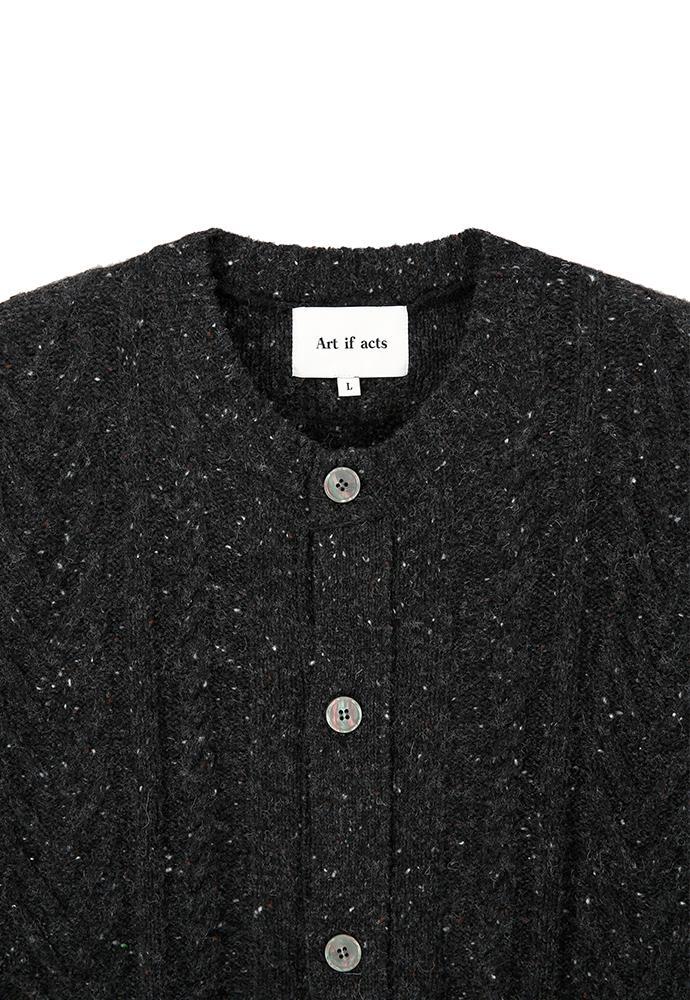 Art if acts - Fisherman Cable Cardigan (Choco Charcoal) product image 8 | TRAB K-Fashion Australia