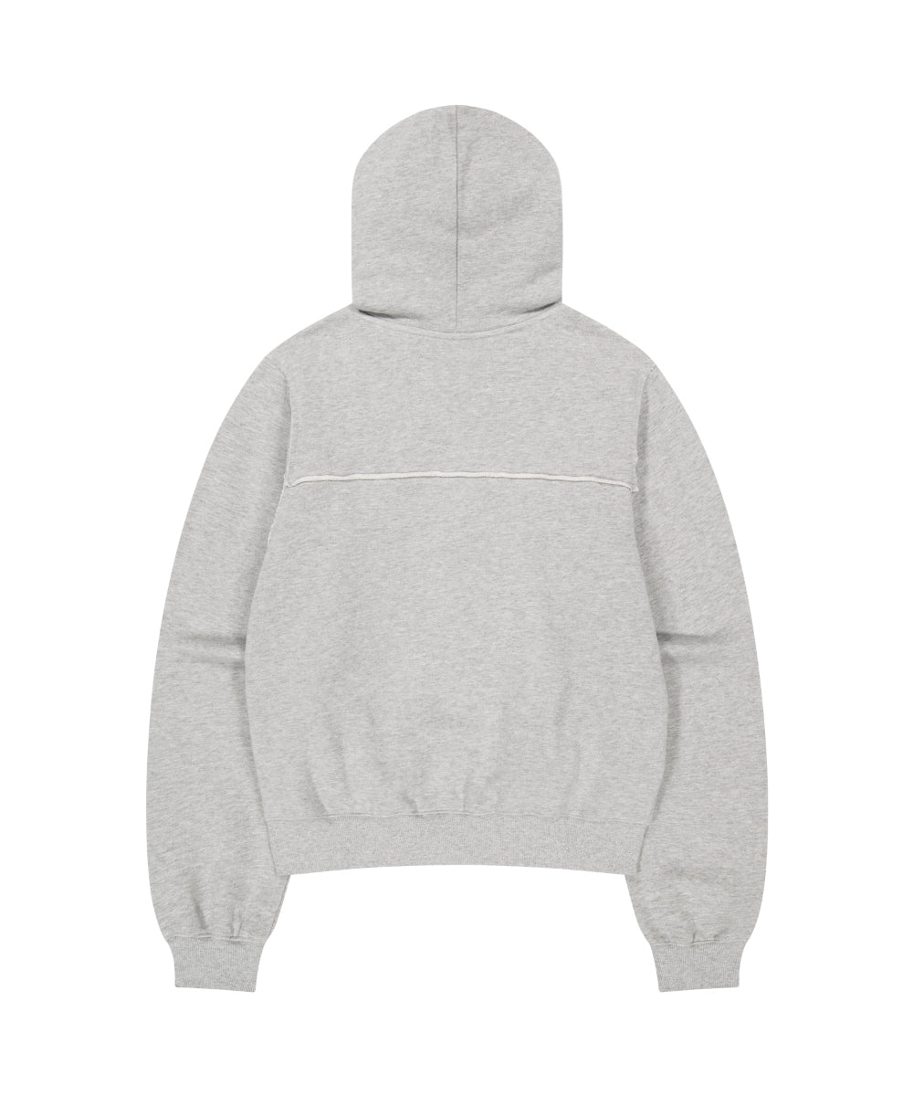 Coyseio - Flower Point Zip-Up Hoodie (Melange Grey) product image 13 | TRAB K-Fashion Australia