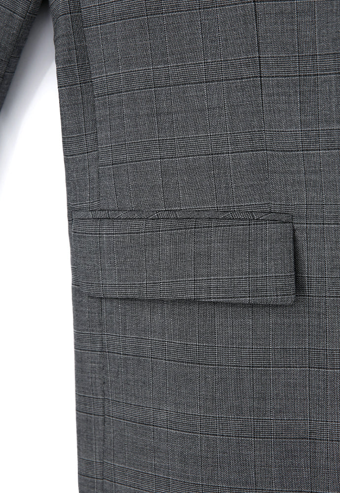 Tonywack - Crudo 3-Button Single Blazer (Mid Grey Check) product image 10 | TRAB K-Fashion Australia