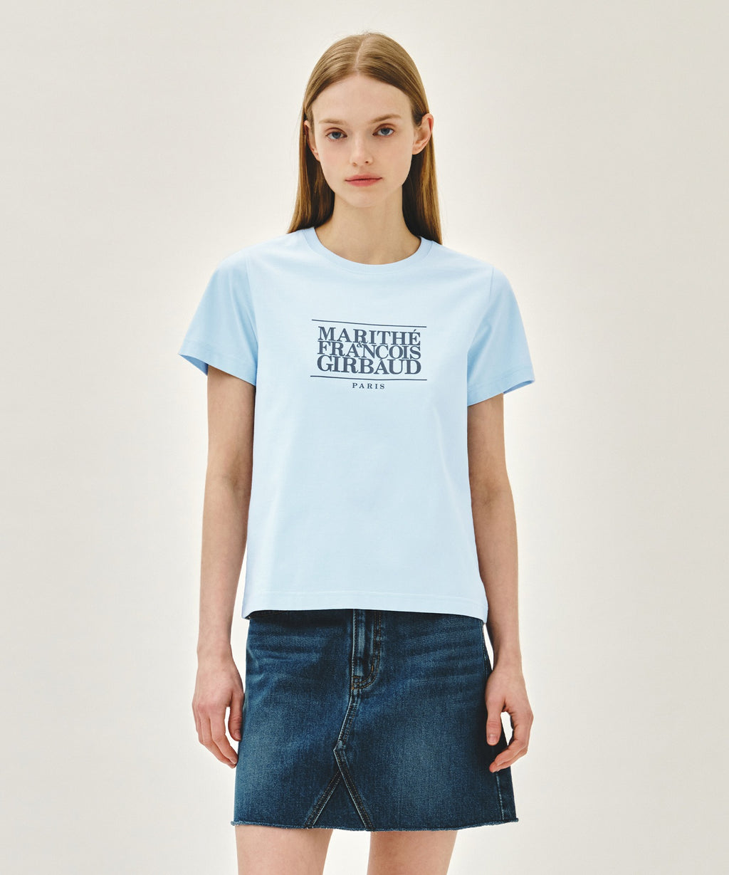 Marithe & Francois Girbaud - Classic Logo Tee (Ice Blue) product image 1 | TRAB K-Fashion Australia