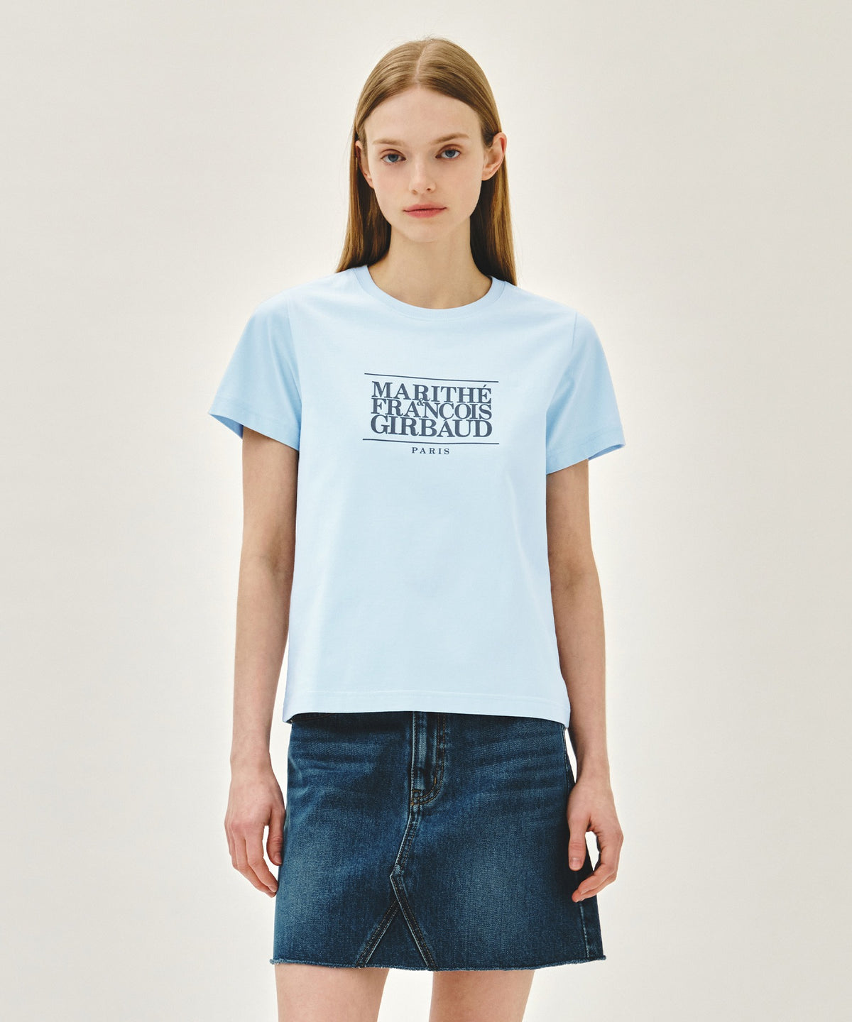 Marithe & Francois Girbaud - Classic Logo Tee (Ice Blue) product image 1 | TRAB K-Fashion Australia