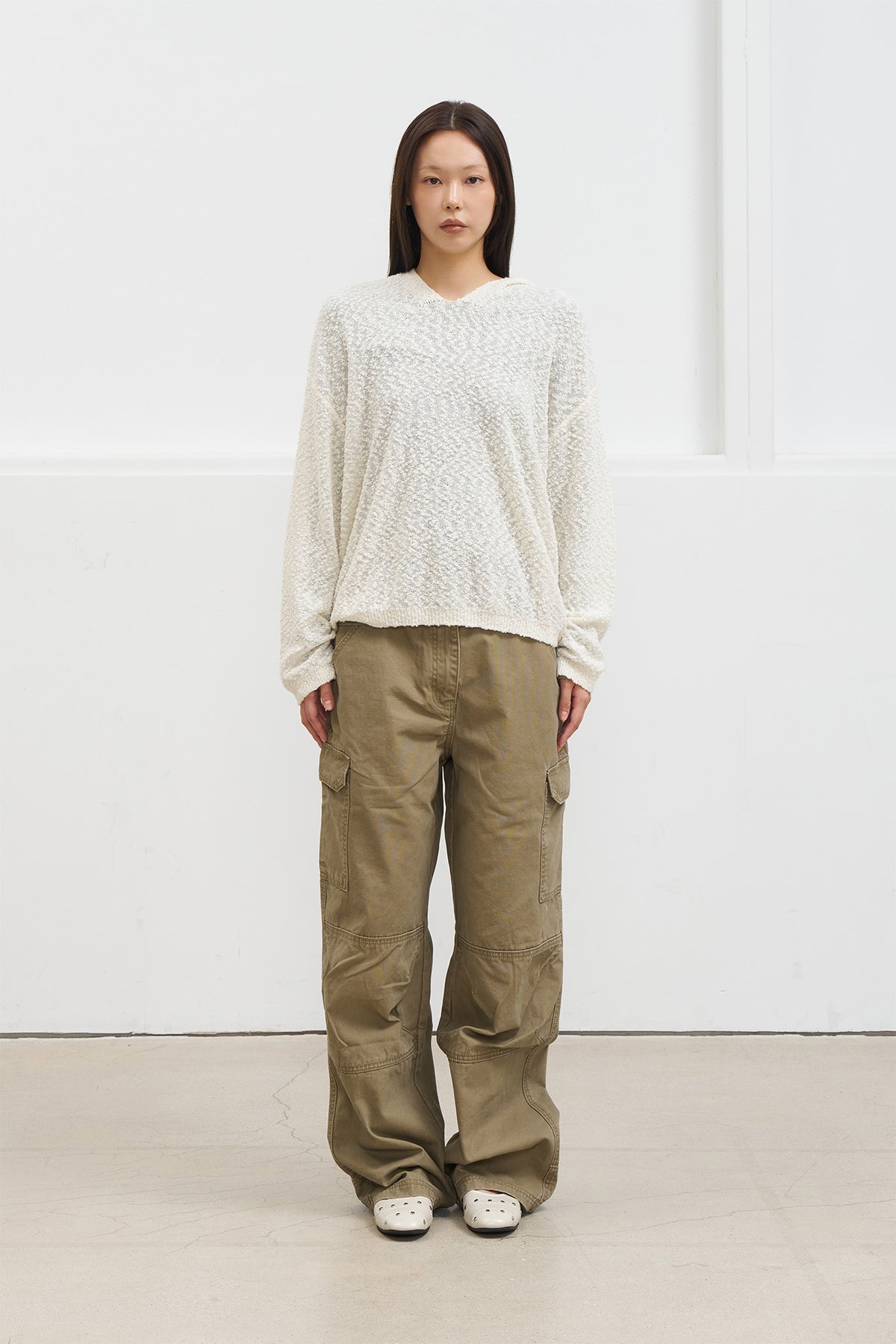 Deinet - Vintage Washed Cargo Pants (Beige) product image 1 | TRAB K-Fashion Australia