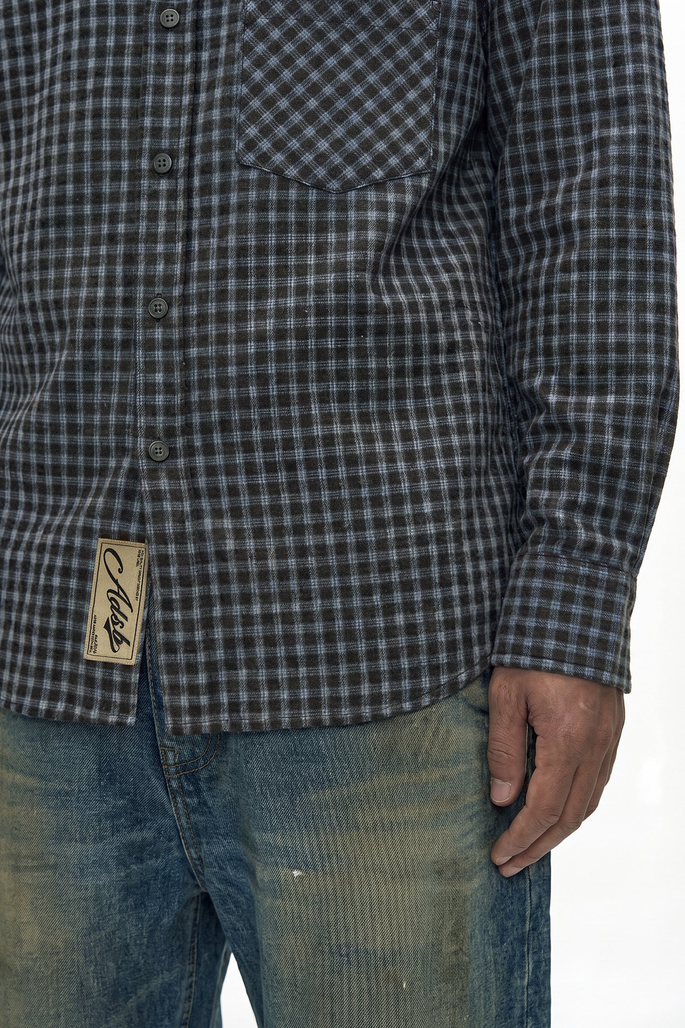 Andersson Bell - Maey Check Layered Shirt (brown/blue) (Brown/Blue) product image 5 | TRAB K-Fashion Australia