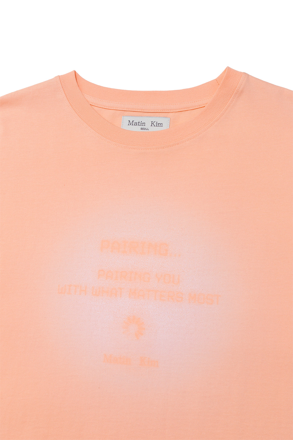 Matin Kim - Pairing Logo Printing Top (Peach) product image 3 | TRAB K-Fashion Australia
