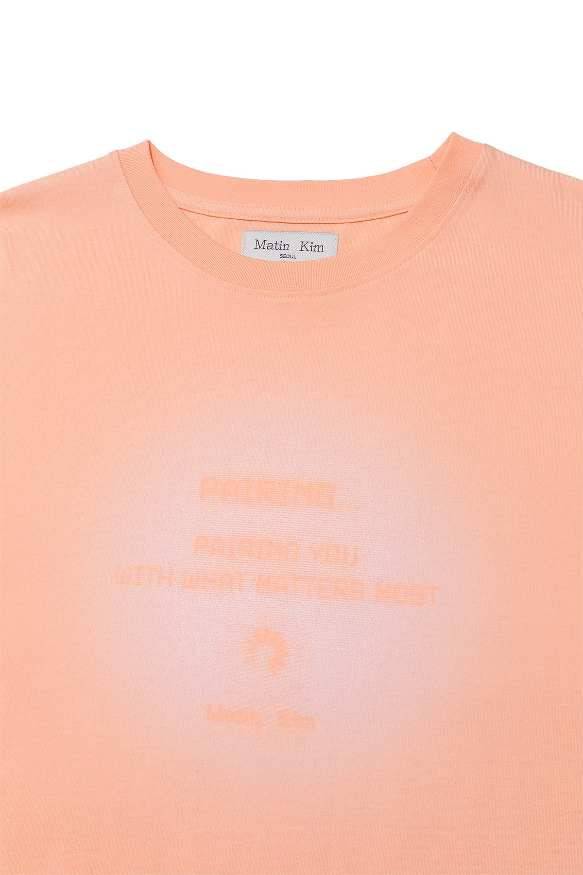 Matin Kim - Pairing Logo Printing Top (Peach) product image 3 | TRAB K-Fashion Australia