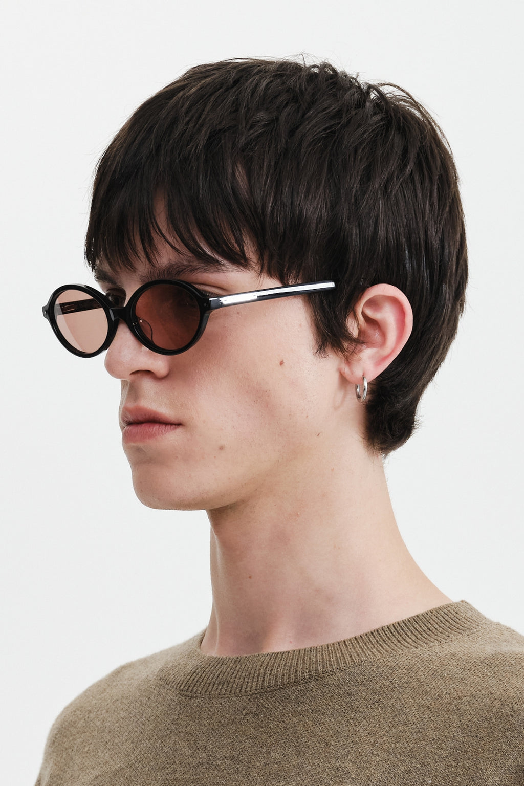 Matin Kim - Matin Narrow Round Sunglasses (Brown) product image 8 | TRAB K-Fashion Australia