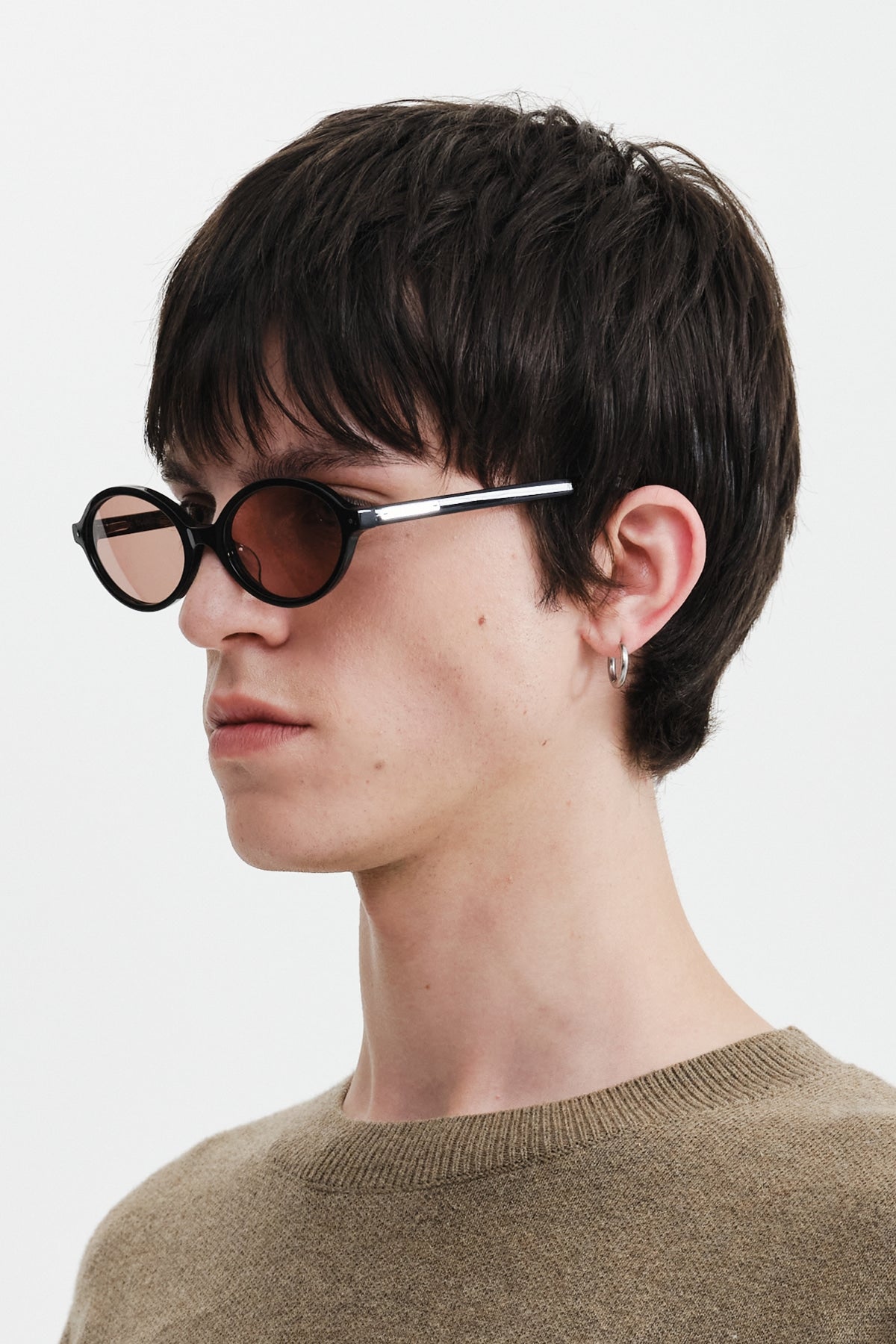 Matin Kim - Matin Narrow Round Sunglasses (Brown) product image 8 | TRAB K-Fashion Australia