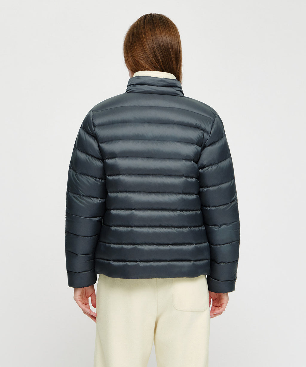 Marithe & Francois Girbaud - High Neck Lightweight Down Jacket (Cool Gray) product image 3 | TRAB K-Fashion Australia