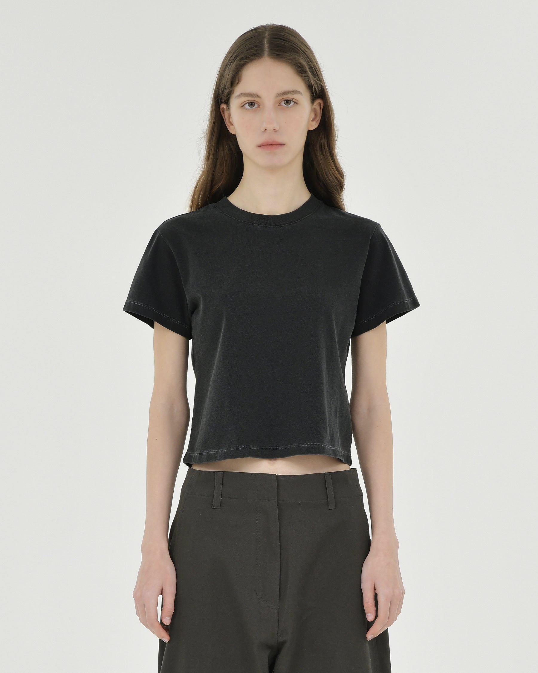 Brownyard - Washed Baby T Shirt (Washed Black) product image 1 | TRAB K-Fashion Australia