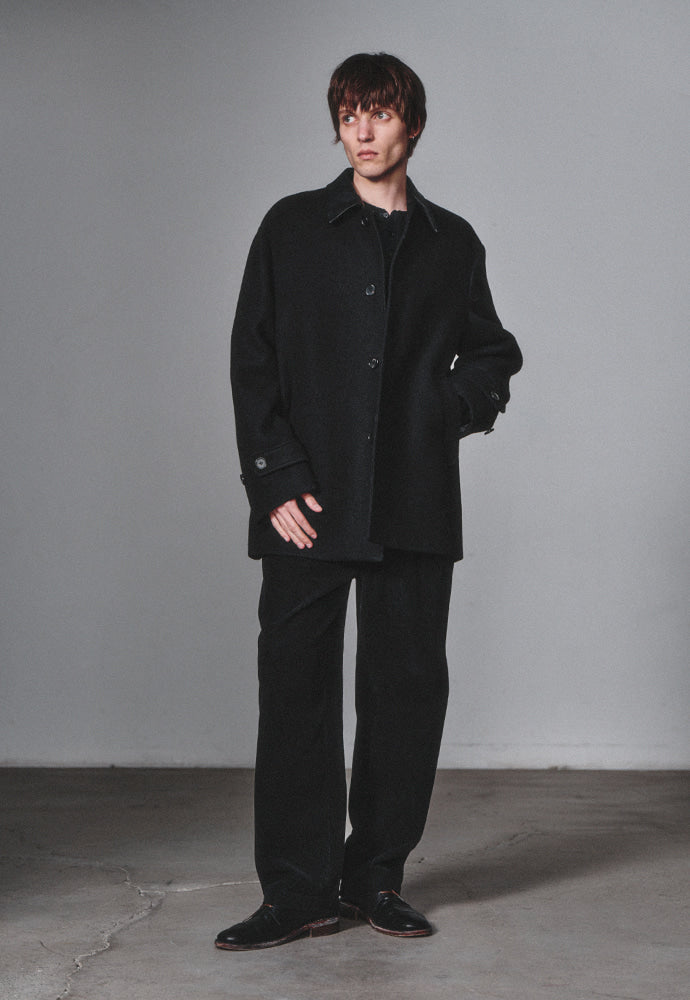 Art if acts - Leather Collar Casentino Half Coat (Black) product image 5 | TRAB K-Fashion Australia