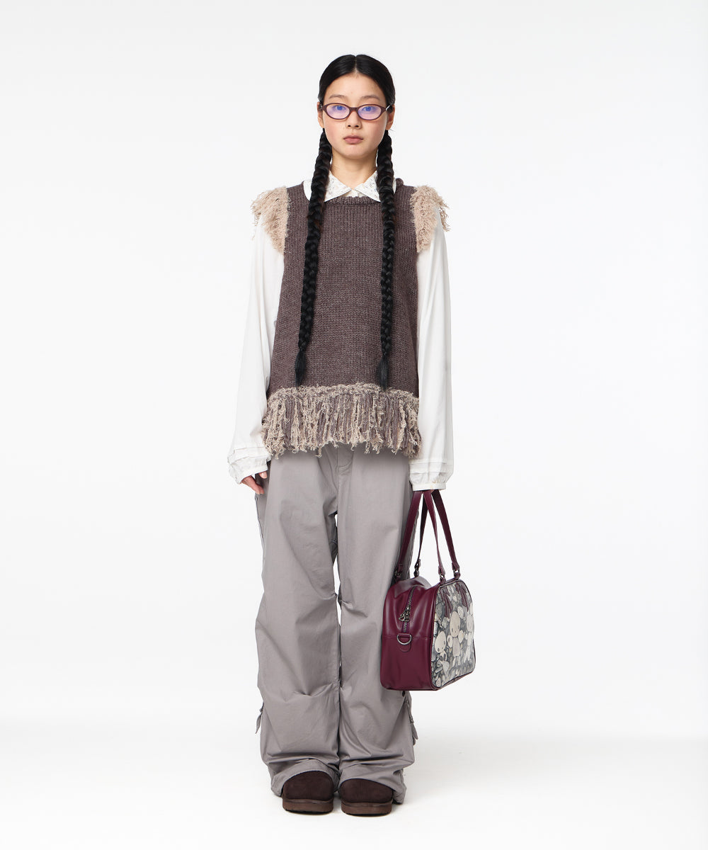 Coyseio - Pebble Friends Ribbon Bag (Plum Red) product image 5 | TRAB K-Fashion Australia