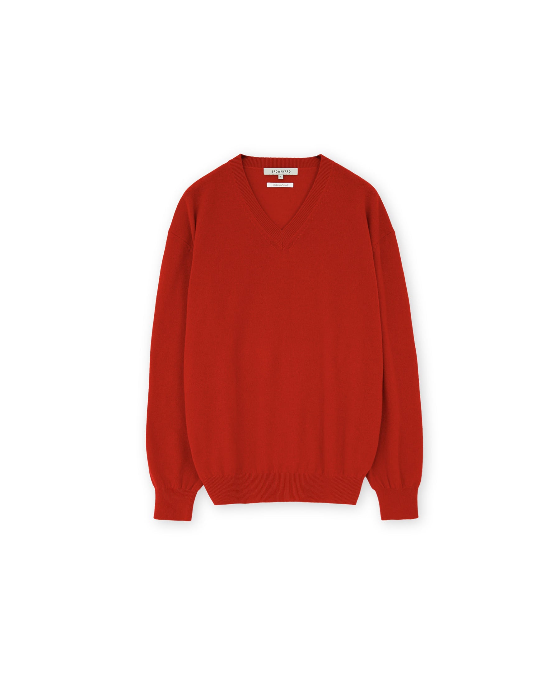 Brownyard - Extra Super Fine V Neck Knit (Red) product image 3 | TRAB K-Fashion Australia