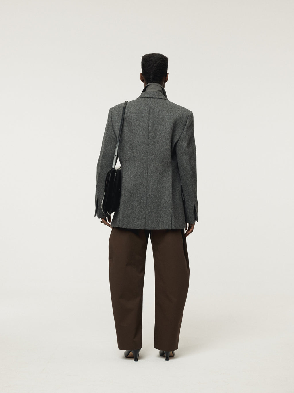 Recto - Double Breasted Tailored Wool Jacket (Charcoal Grey) product image 3 | TRAB K-Fashion Australia