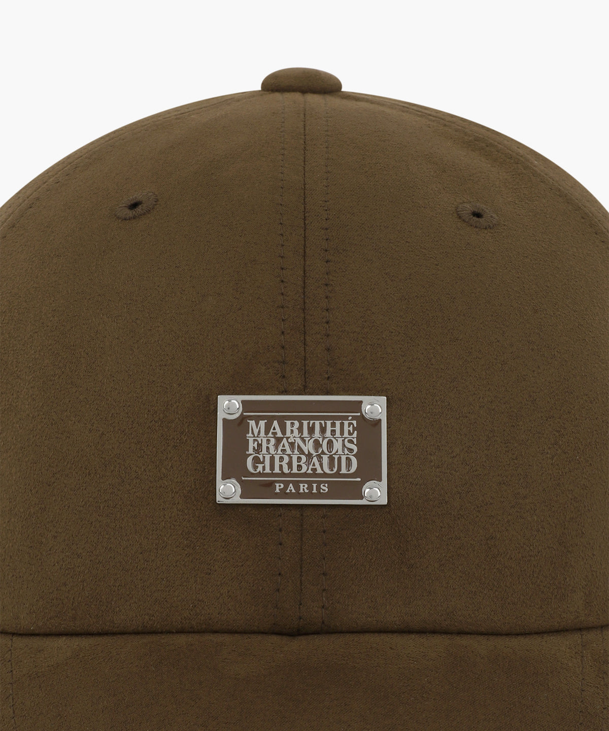 Marithe & Francois Girbaud - Micro Classic Logo Metal Suede Covered Cap (Brown) product image 3 | TRAB K-Fashion Australia