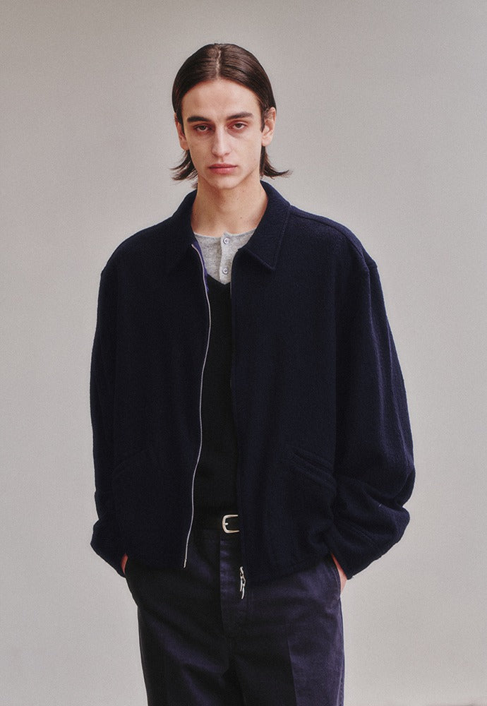Art if acts - Washed Wool Sports Jacket (Dark Navy) product image 1 | TRAB K-Fashion Australia